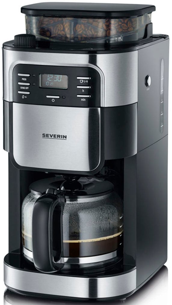 Severin Kaffeemaschine mit Mahlwerk »KA 4810«, 1 l Kaffeekanne, 1x4, Mahlgrad und Kaffeemenge individuell einstellbar