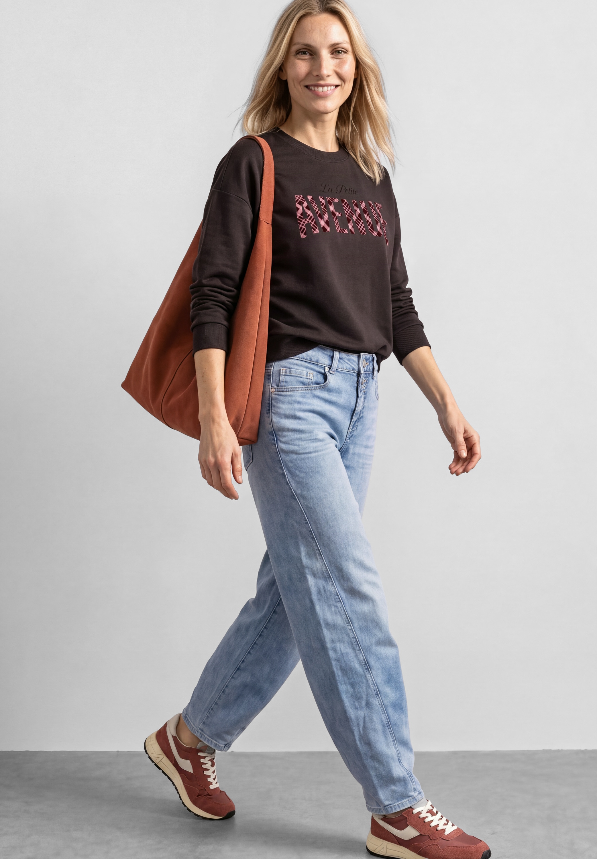 STREET ONE Langarmshirt aus softem Materialmix