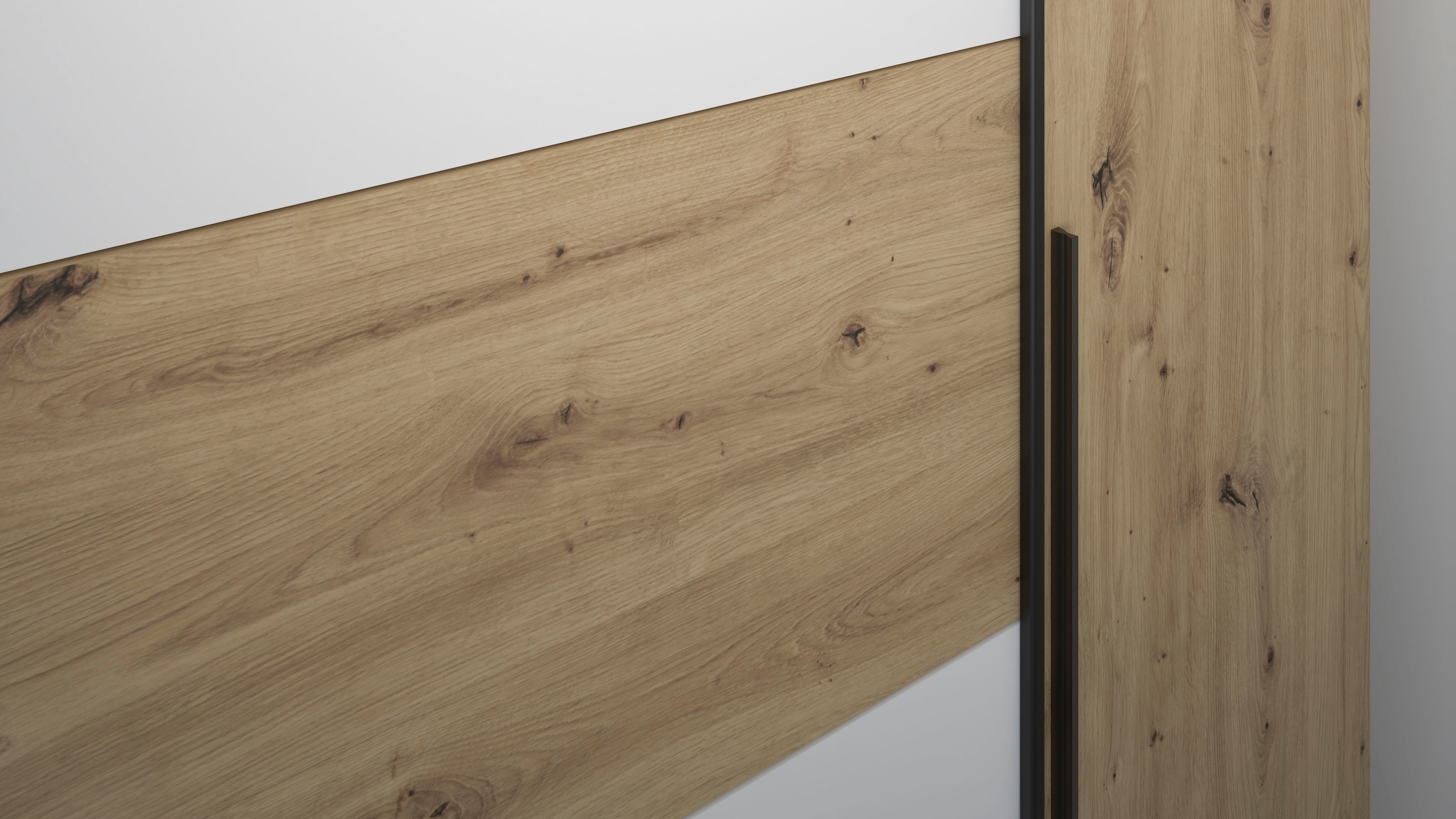 FORTE Dreh-/Schwebetürenschrank »Narago, TOPSELLER, Made in Europe, zeitloses Design«, (B/H/T ca. 270x210X61cm, Farbe Weiß auch mit Spiegeln erhältlich), viele Einlegeböden teilweise variabel einsetzbar, maximaler Stauraum