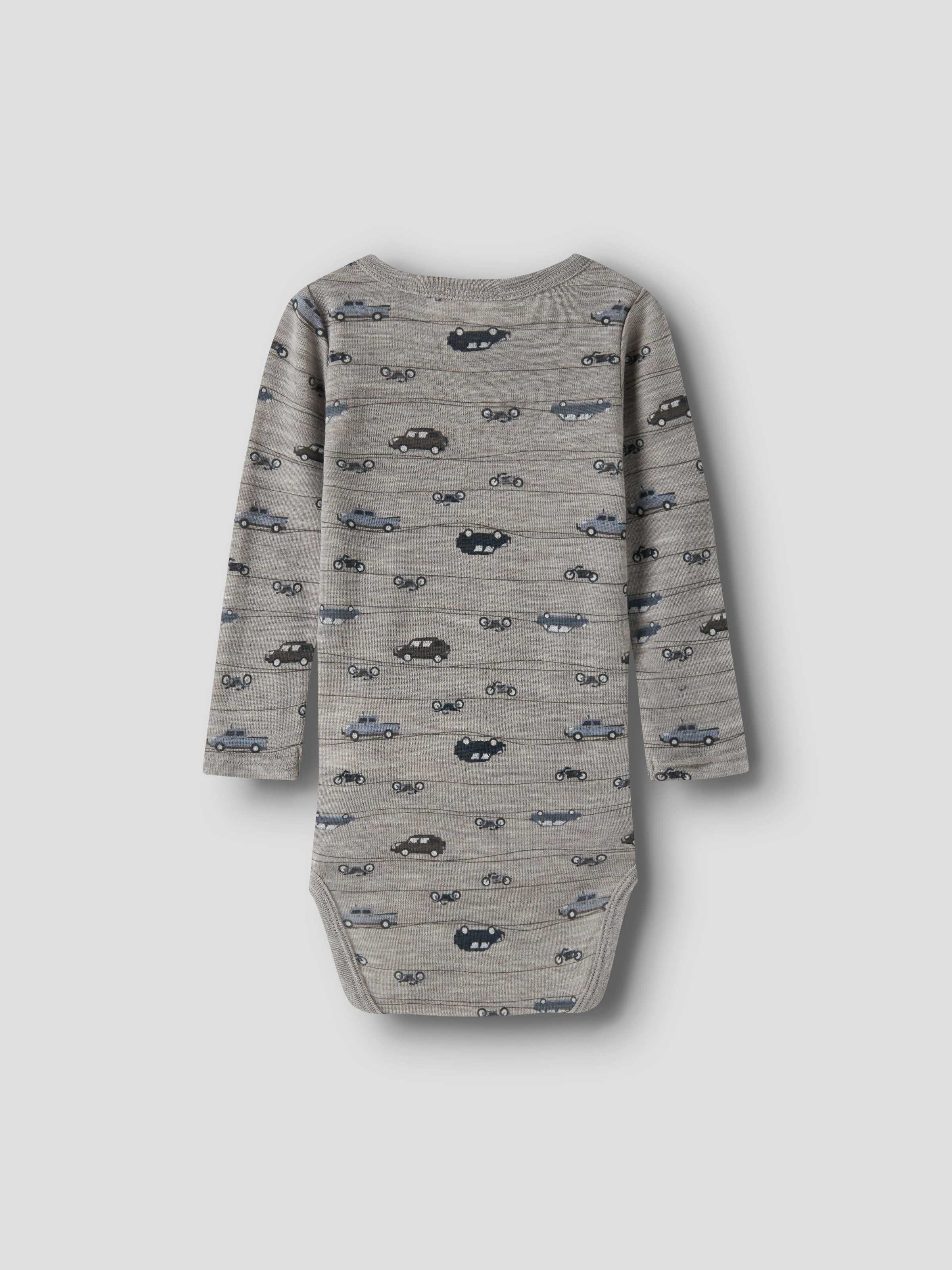 Name It Langarmbody »NBMWANG WOOL RIB LS BODY AOP NOOS« aus reiner Merinowolle, weich und wärmend