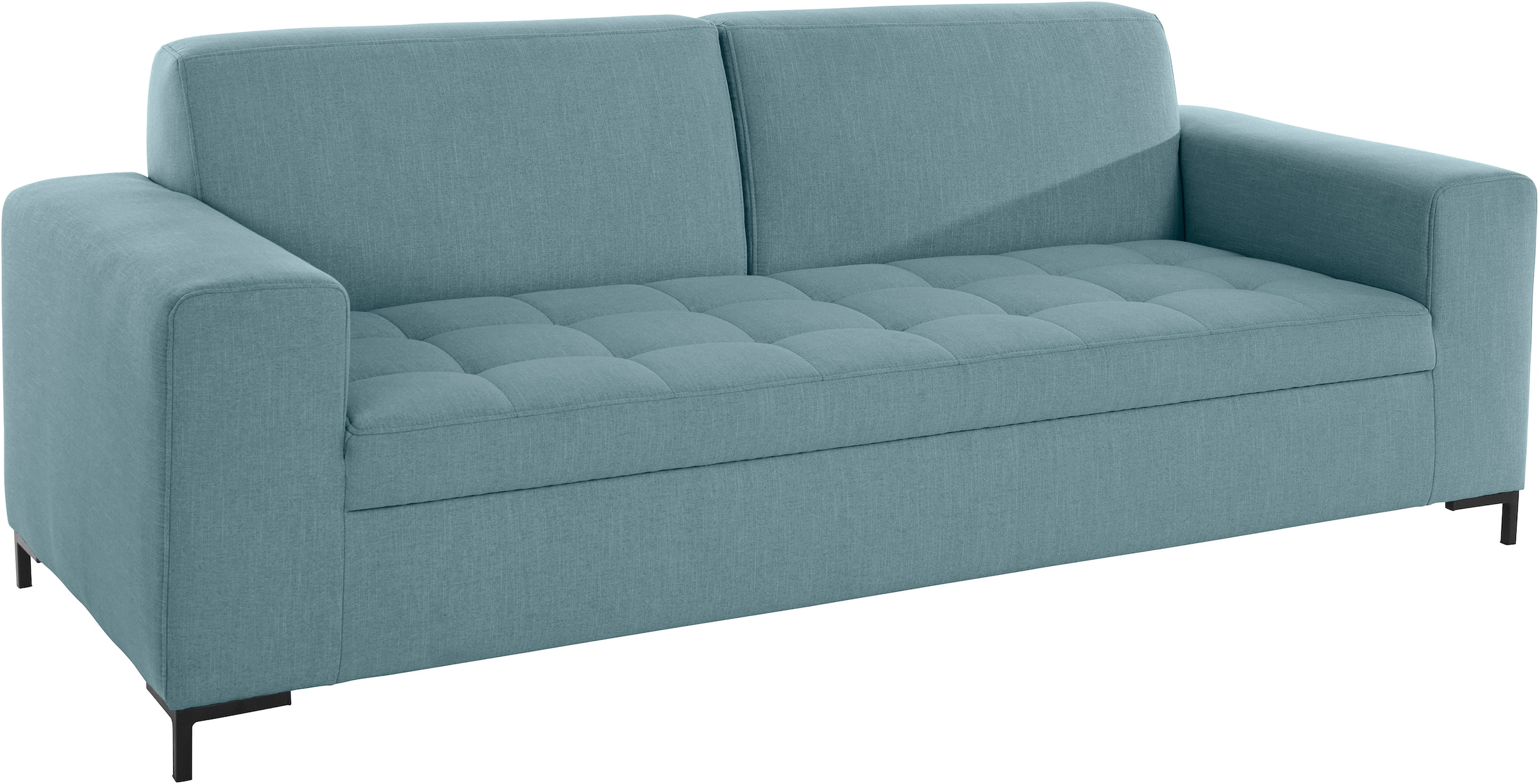 OTTO products 3-Sitzer »Grazzo«, hochwertige Stoffe aus recyceltem Material, Steppung im Sitzbereich
