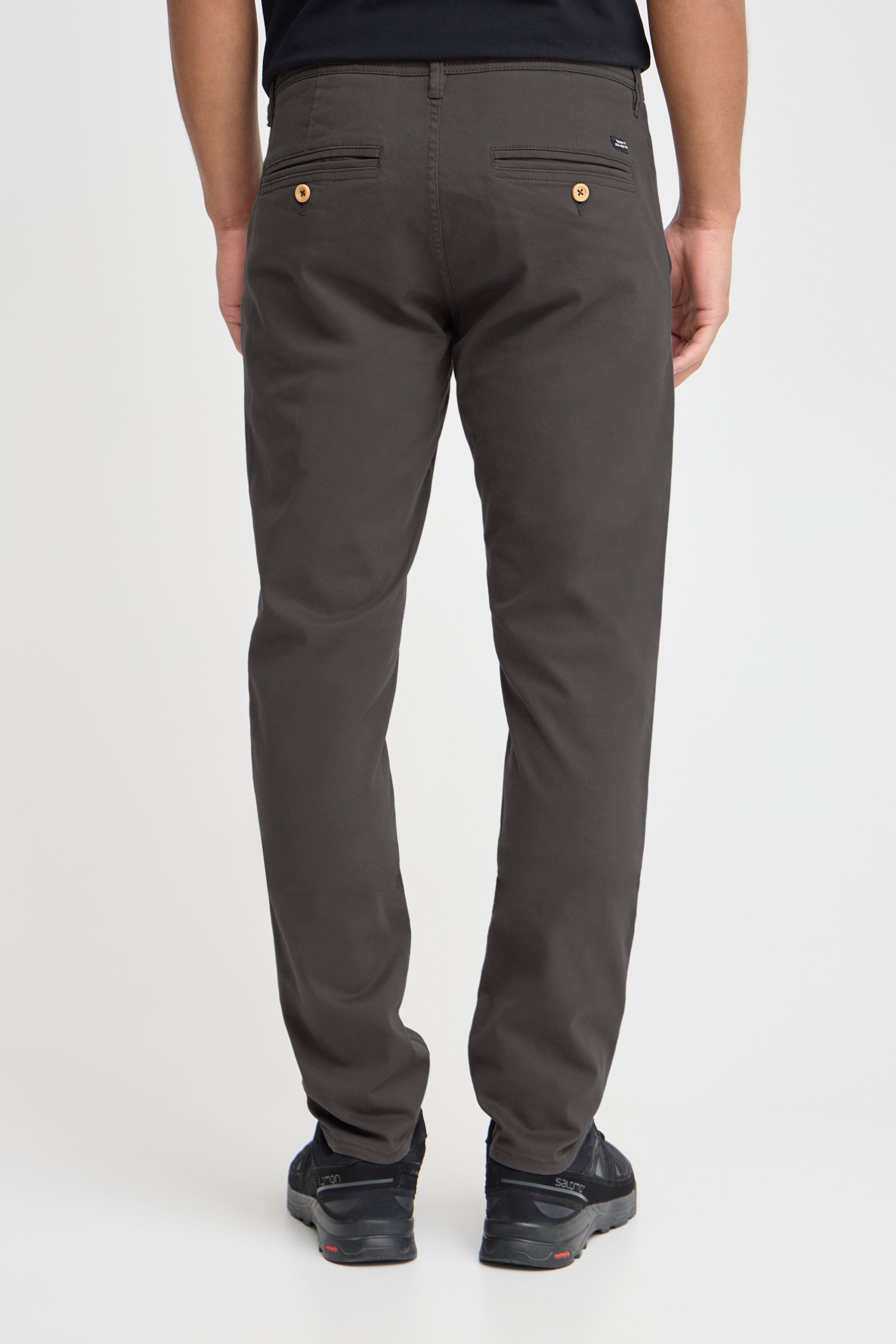 Chinohose BLEND "BHNatan", Herren, Gr. 36, Länge 30, asphalt, Web, 98% Baumwolle, 2% Elasthan, unifarben, schmal normal, Hosen Chinohose, Stoffhose mit normalem Bund und schmalem Beinen - Slim Fit 3