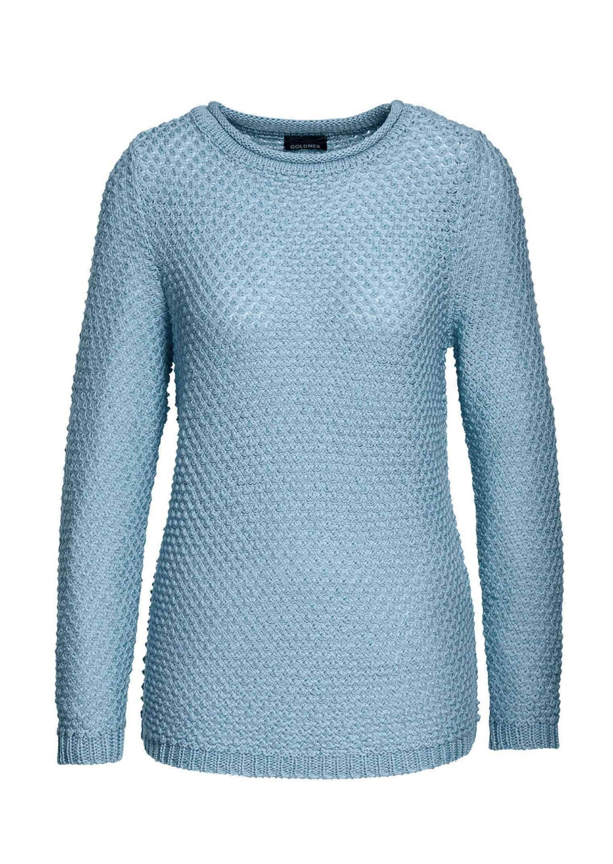 GOLDNER Strickpullover "Kurzgröße Pullover mit schönem Ajourmuster" günstig online kaufen
