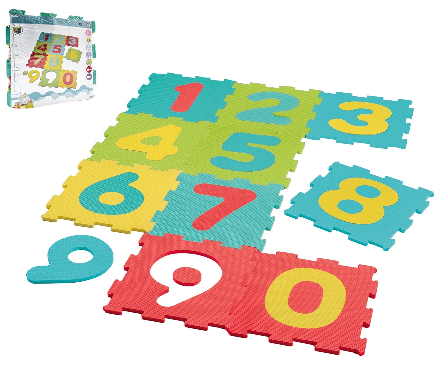 "Puzzle HAPPY PEOPLE ""Puzzlematte Zahlen"", bunt, Puzzles, Kinder"