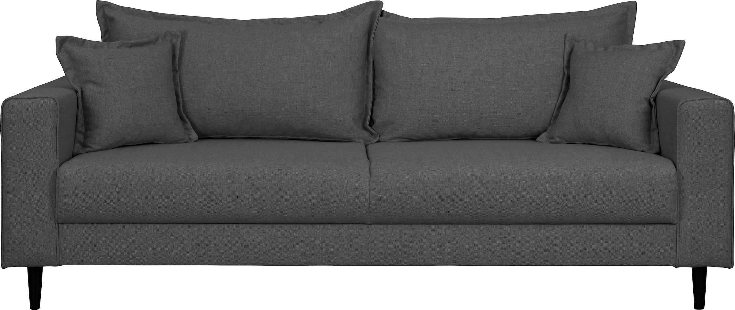 Home affaire 3-Sitzer »VEYRAS, hoher Sitzkomfort, Maße B/T/H: 212/84/76 cm« mit Wellenunterfederung, incl. Rückenkissen und Zierkissen