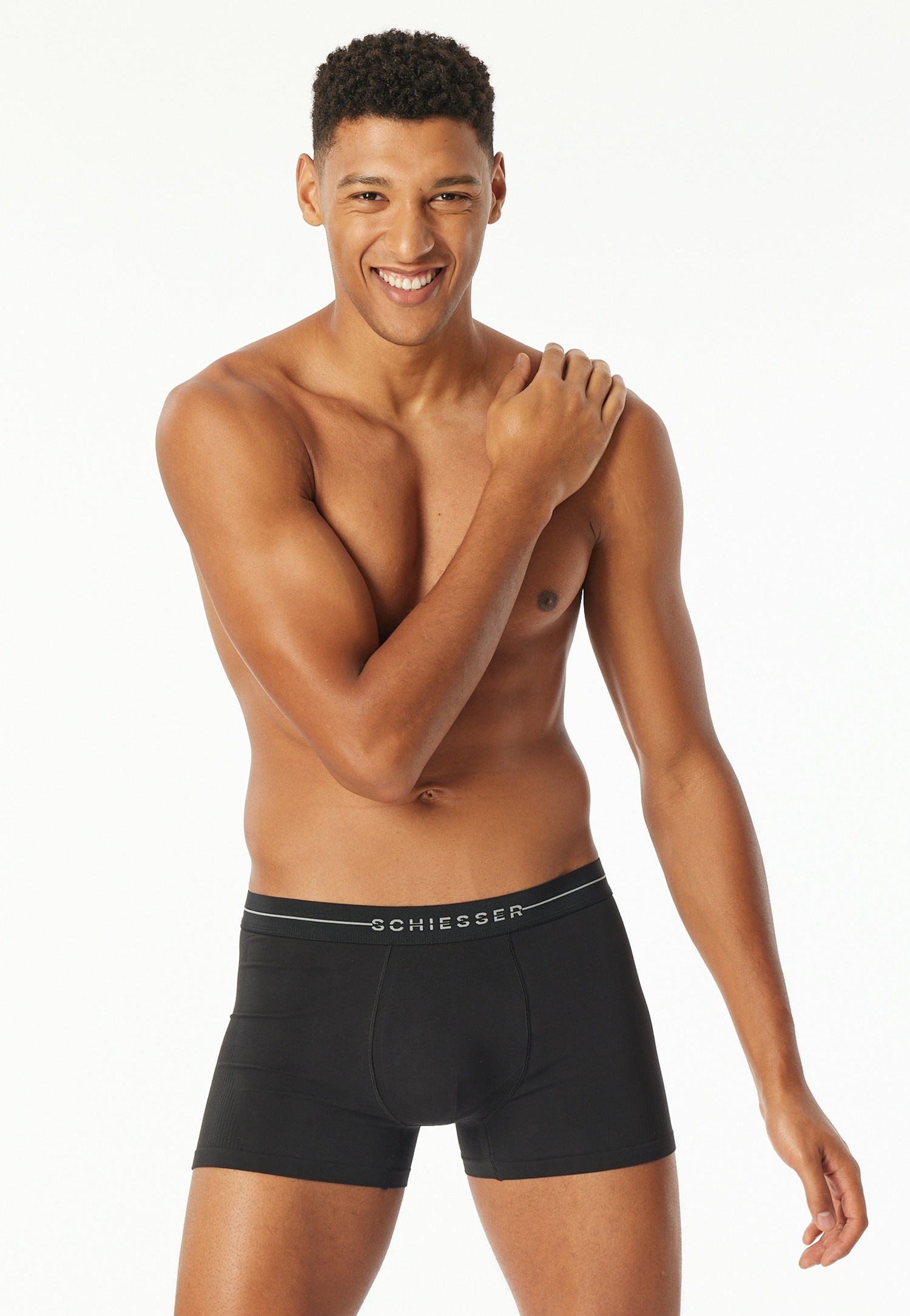 Schiesser Boxershorts »Cotton Flex« 2er Pack,  Baumwollmischung, ohne störende Seitennähte, superweich