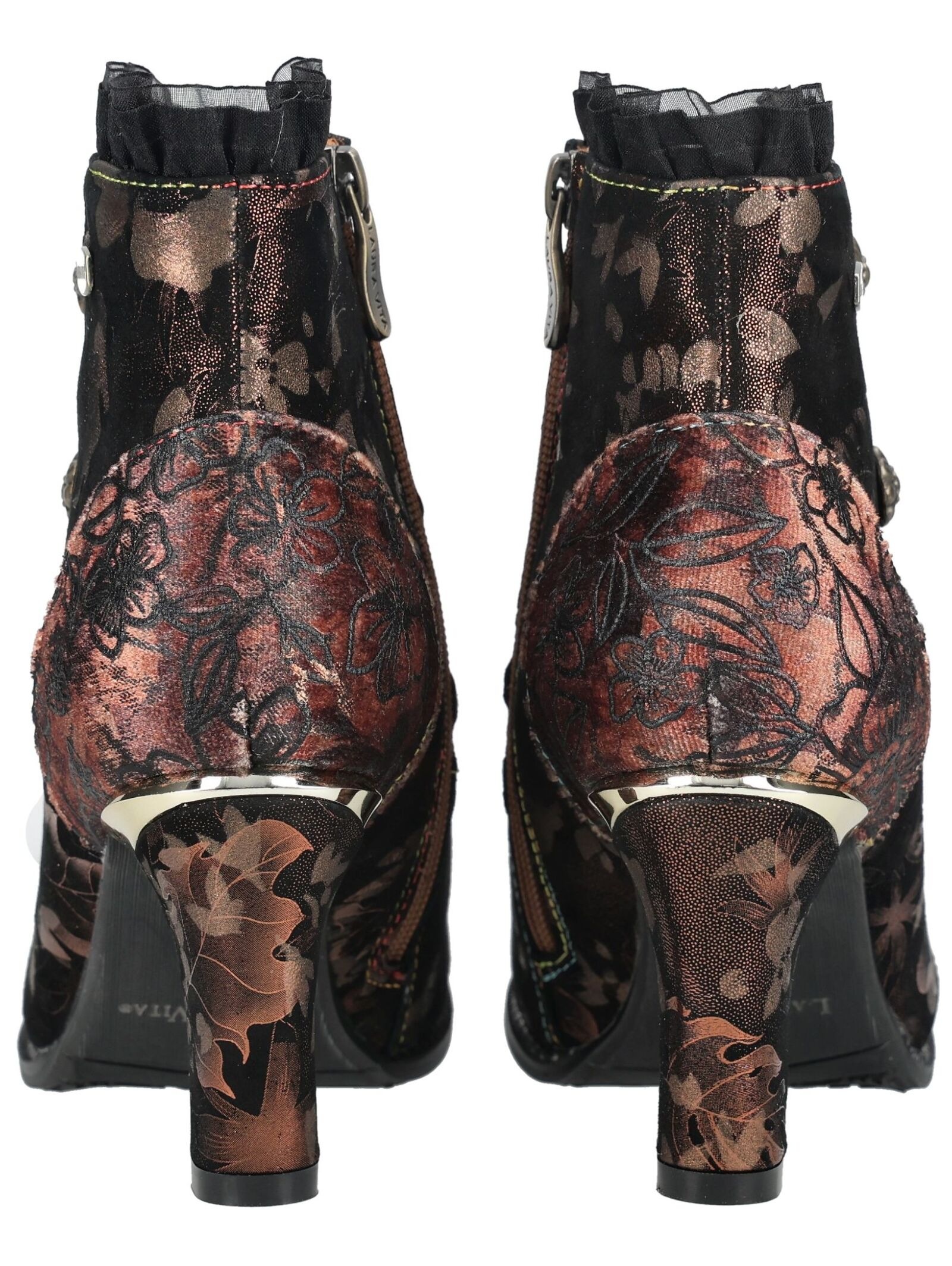 LAURA VITA High-Heel-Stiefelette »LAURA VITA Stiefelette Leder/Textil«