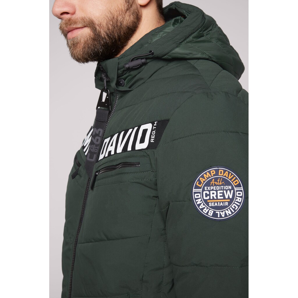 CAMP DAVID Winterjacke, mit Kapuze