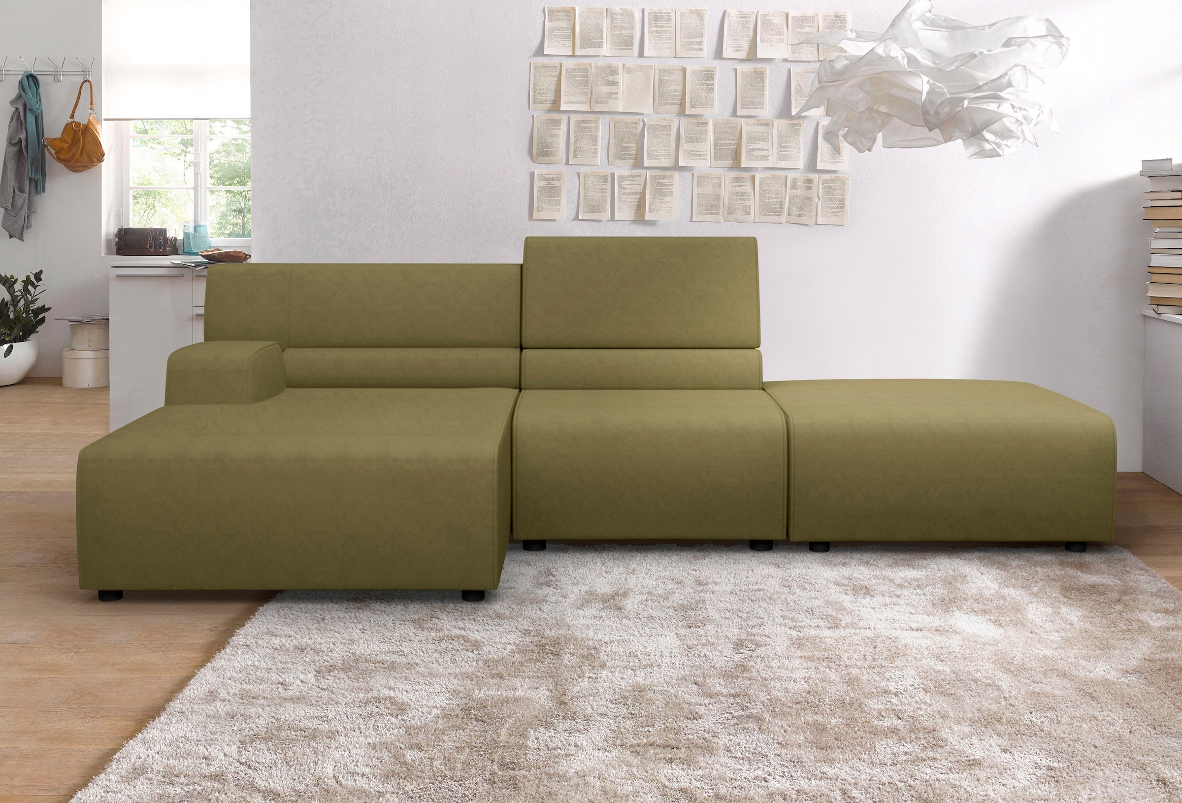 Egoitaliano Ecksofa "Babouche, Designsofa mit außergewöhnlichem Sitzkomfort zum Wohlfühlen"