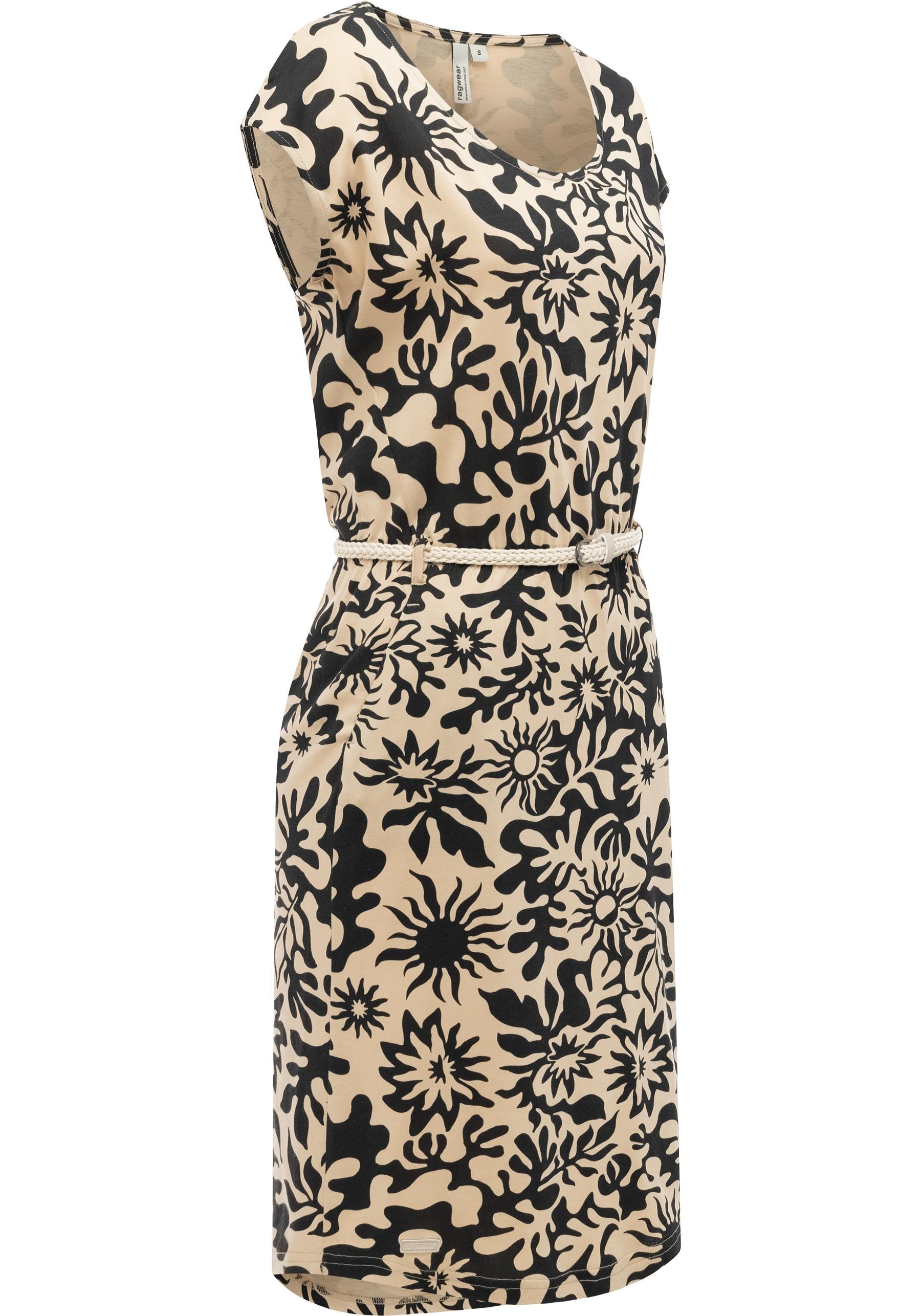 Ragwear Shirtkleid »Lilithe YOUMODO« Eingrifftaschen Sommerkleid mit Alloverprint und Flechtgürtel