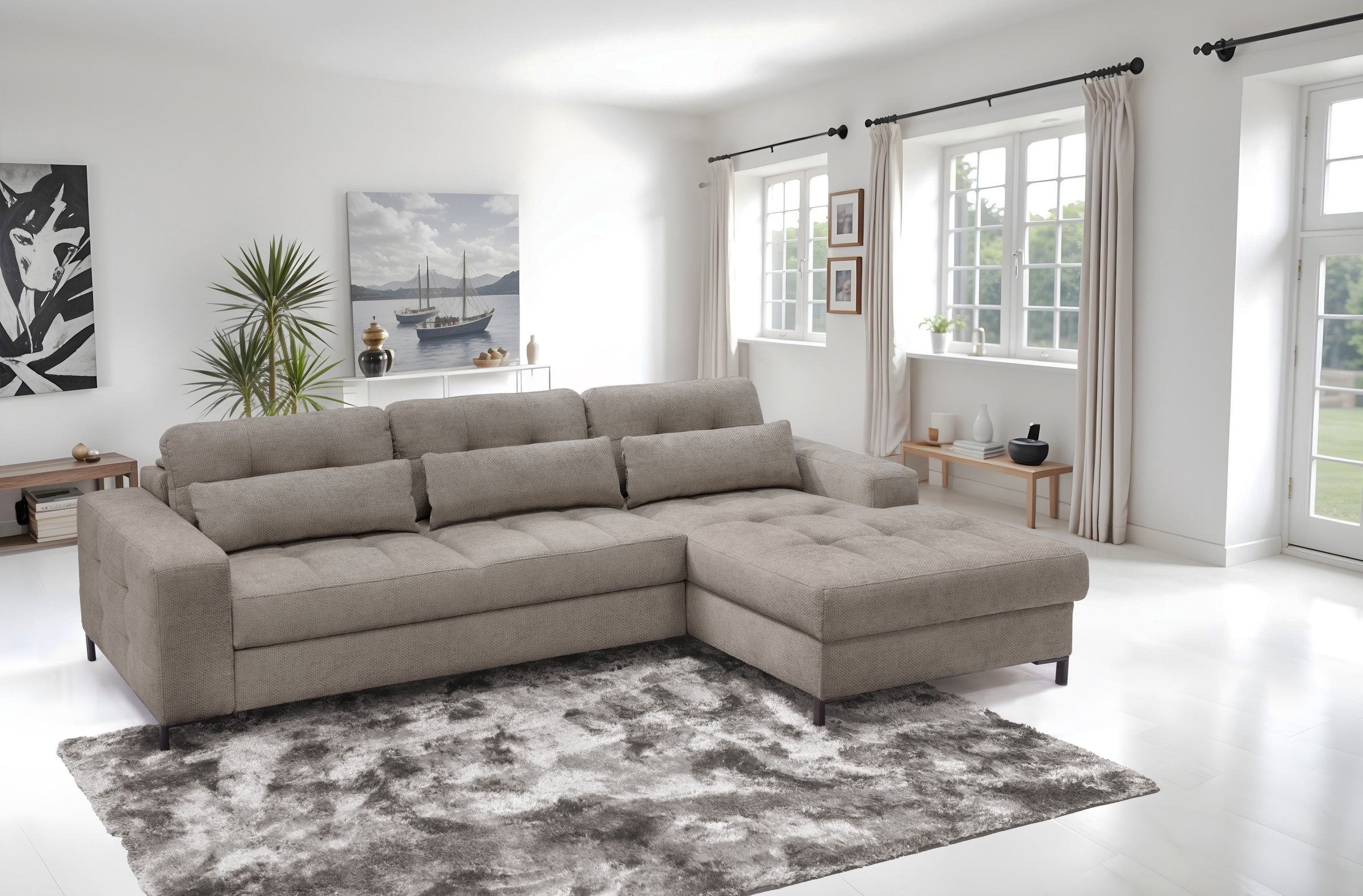 exxpo - sofa fashion Ecksofa "Bonito, mit Rücken- und Sitztiefenverstellung günstig online kaufen