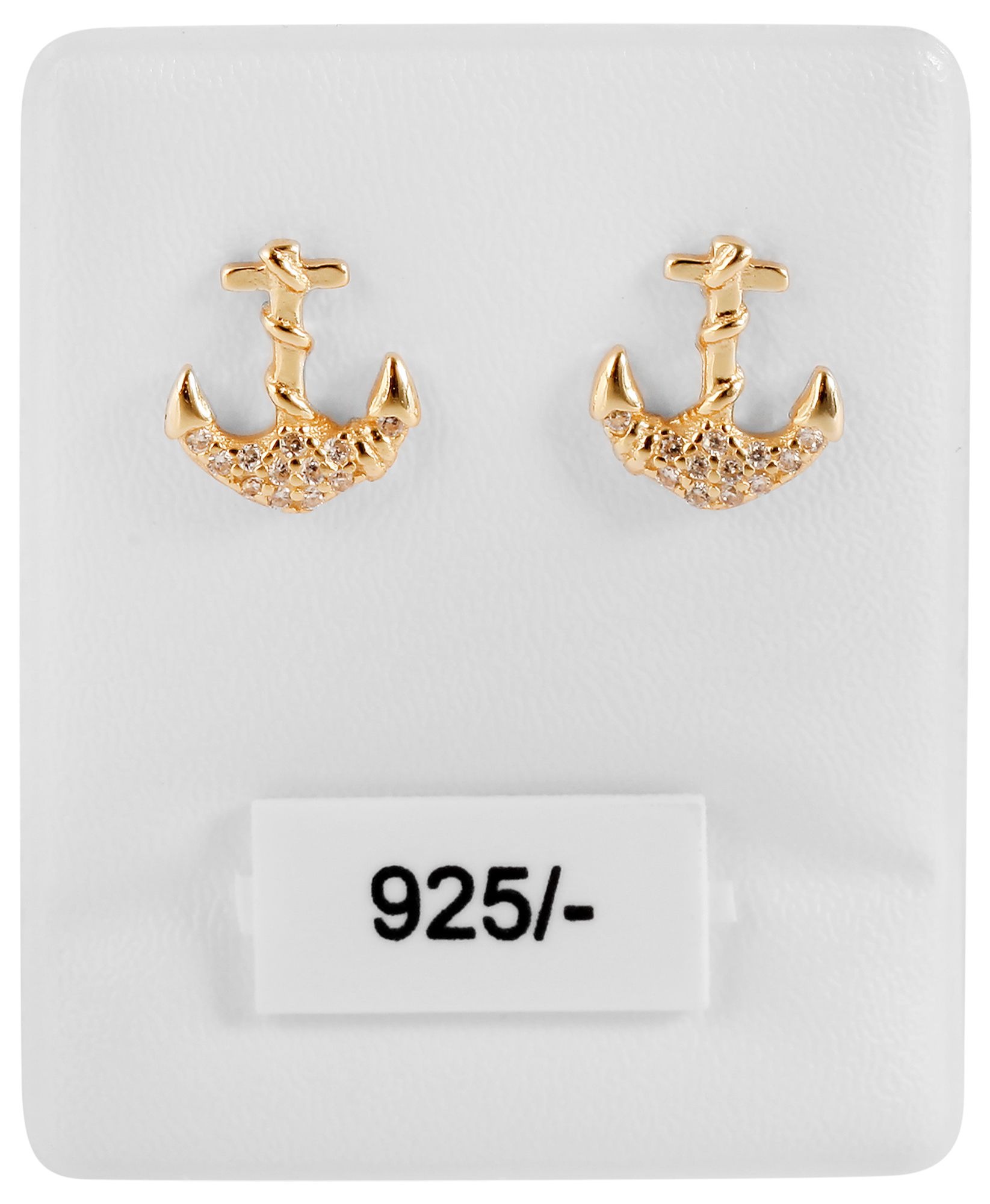 Puces d'oreilles ancre Adelia's 925 Argent Or 2
