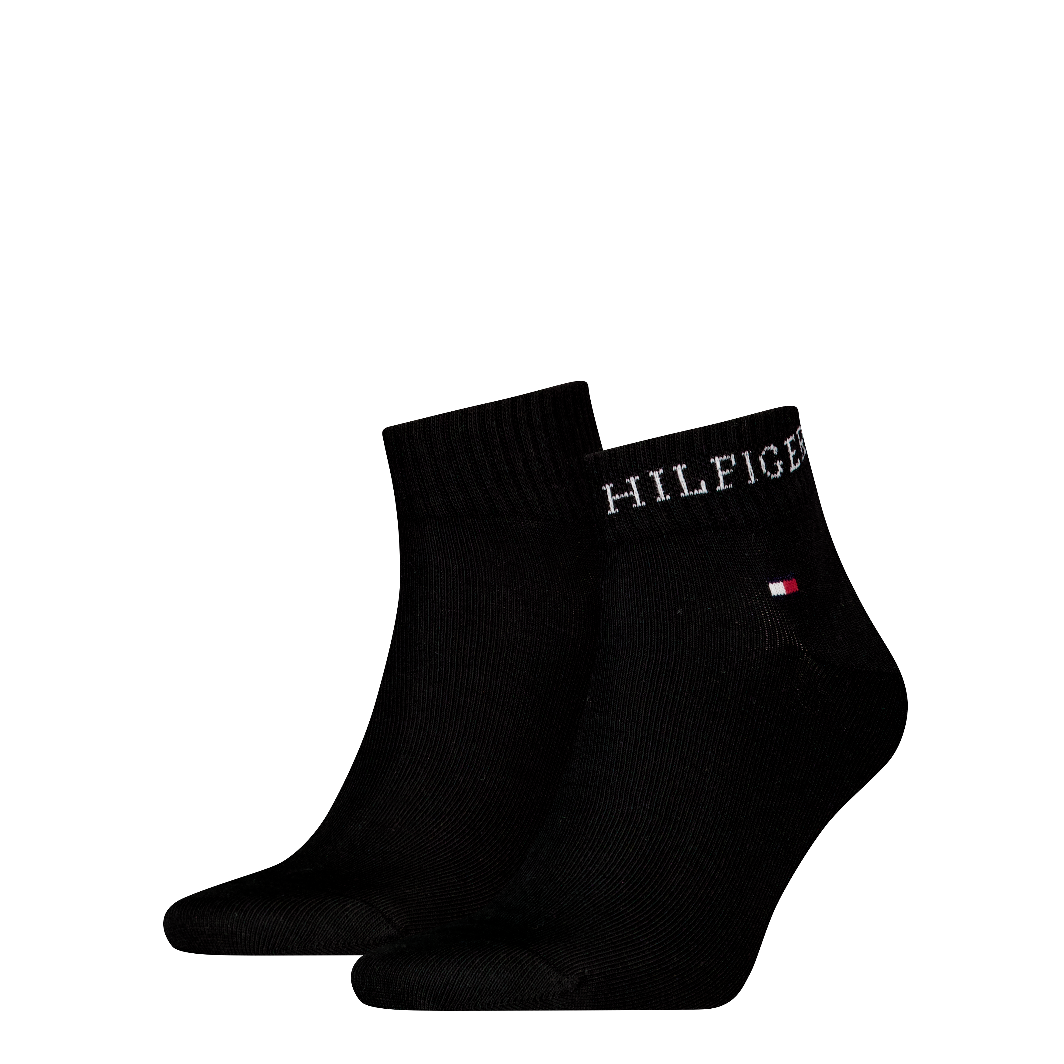 Tommy Hilfiger "TH MEN QUARTER 2P HILFIGER TAB" 2 Paar, Logo-Flag und Schriftzug