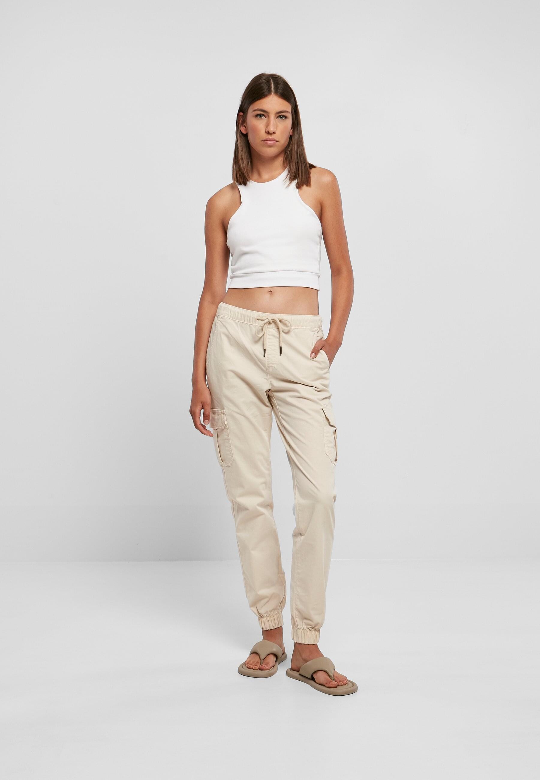 URBAN CLASSICS Cargohose »Urban Classics Damen Ladies High Waist Cargo Jogging Pants«, (1 tlg.)