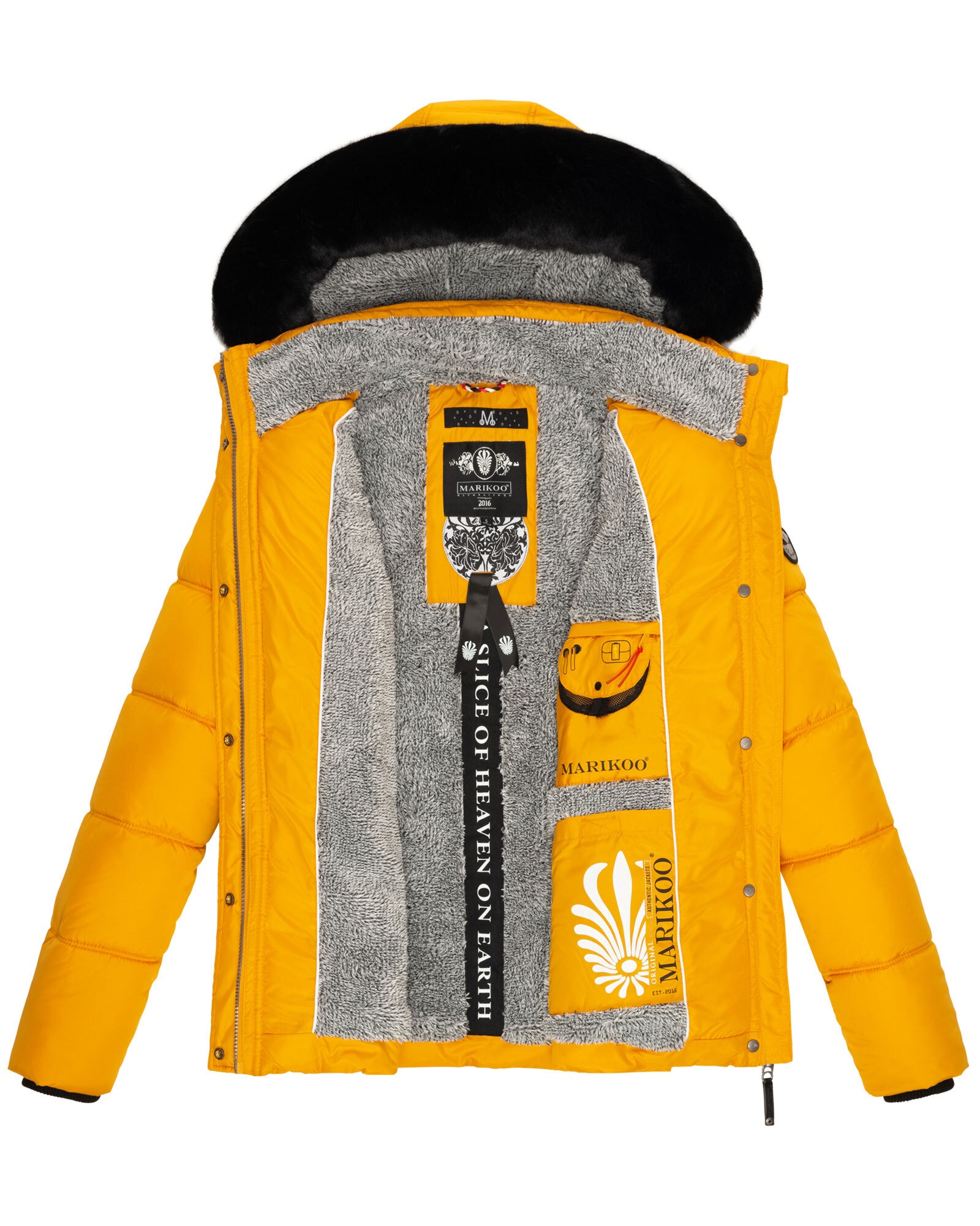 Marikoo Winterjacke »Loveleen«, mit Teddyfell und Kapuze