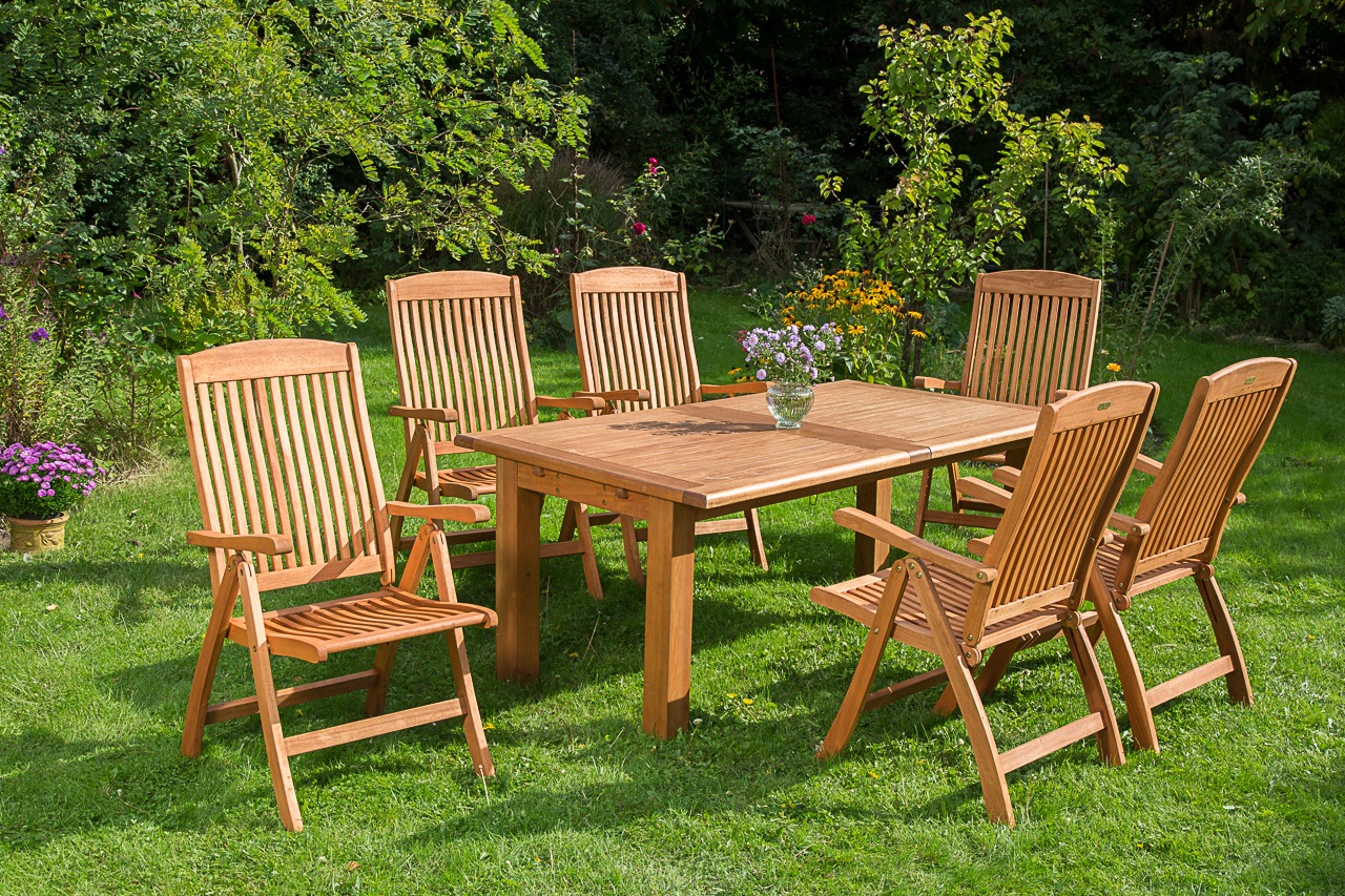Merxx Maracaibo Rectangular Extending Dining Set Brown 3