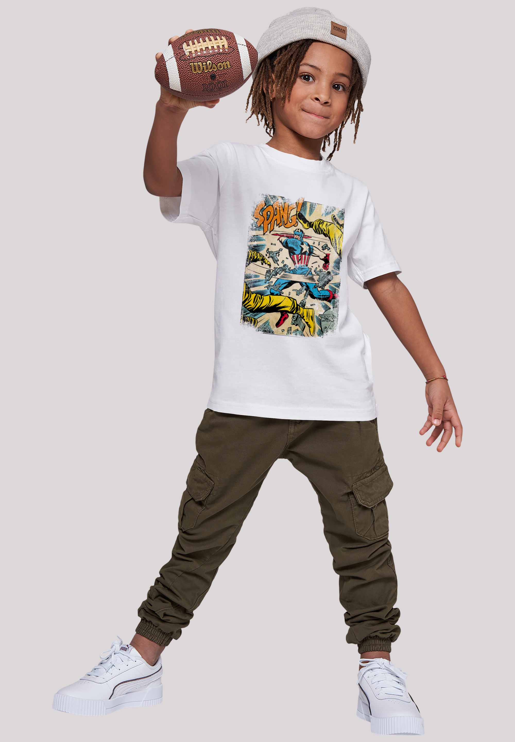 F4NT4STIC Kurzarmshirt »Kinder Marvel Kids America tlg.) Captain Spang Basic with (1 BAUR bestellen | Tee«