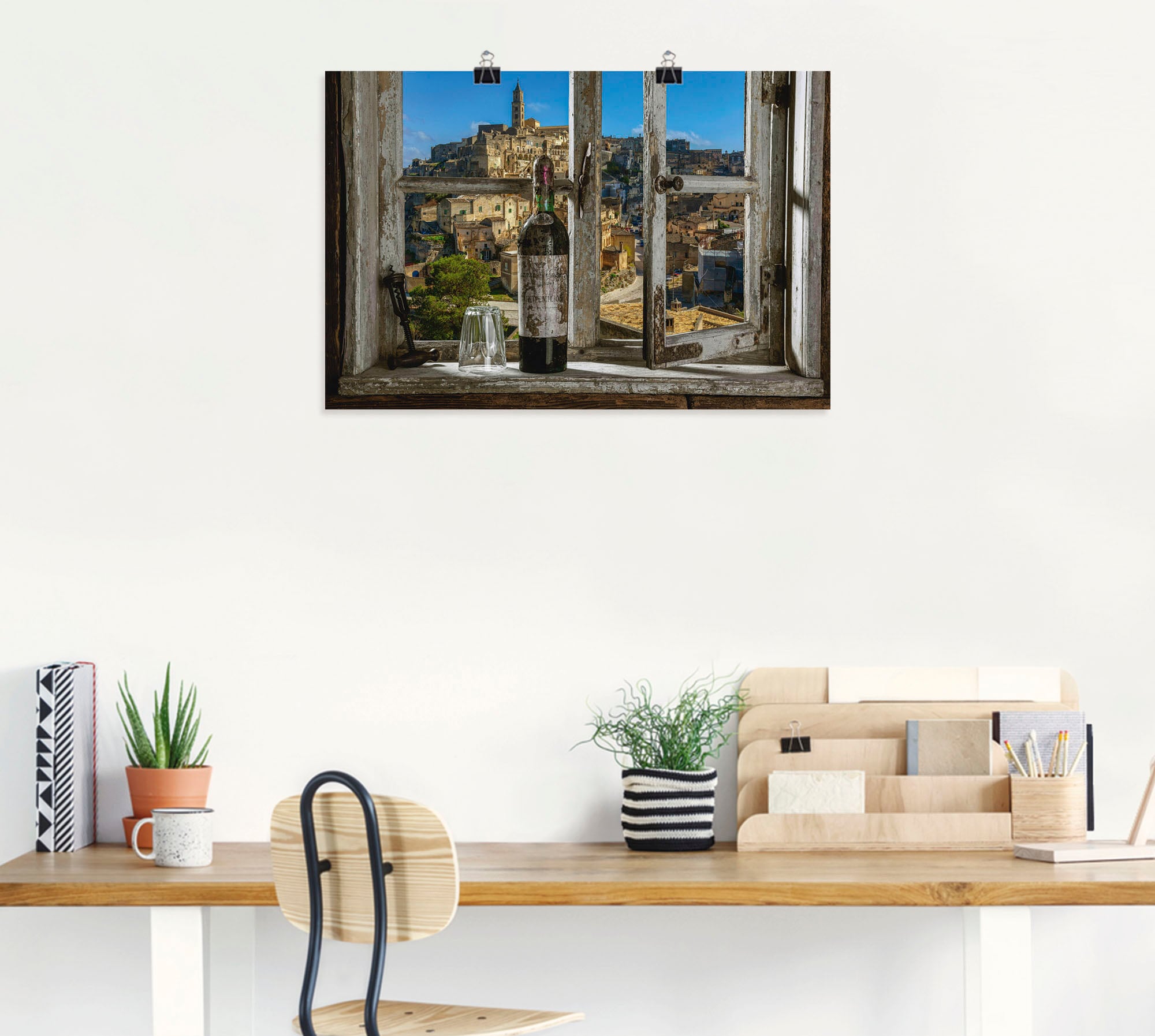 Artland Wandbild "Blick aus dem Fenster Matera, Italien", Fenster & Türen, günstig online kaufen