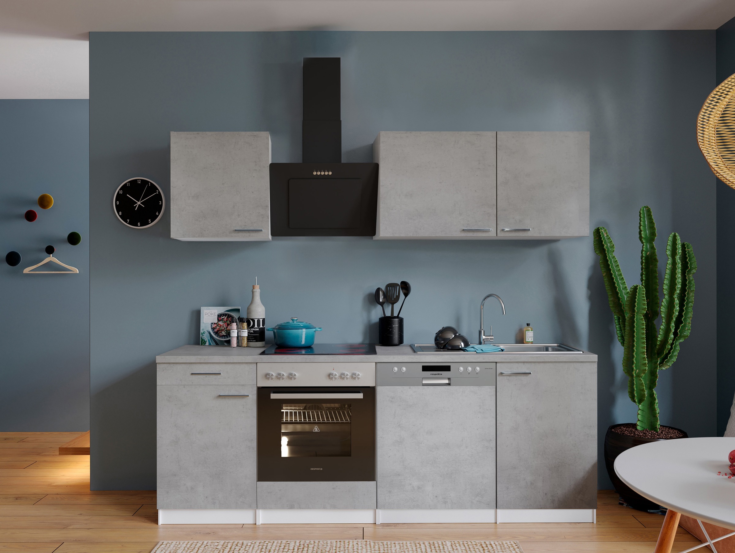 MESANA Küchenzeile "Malia", Breite 220 cm, 85 cm Arbeitshöhe, in exklusiver günstig online kaufen