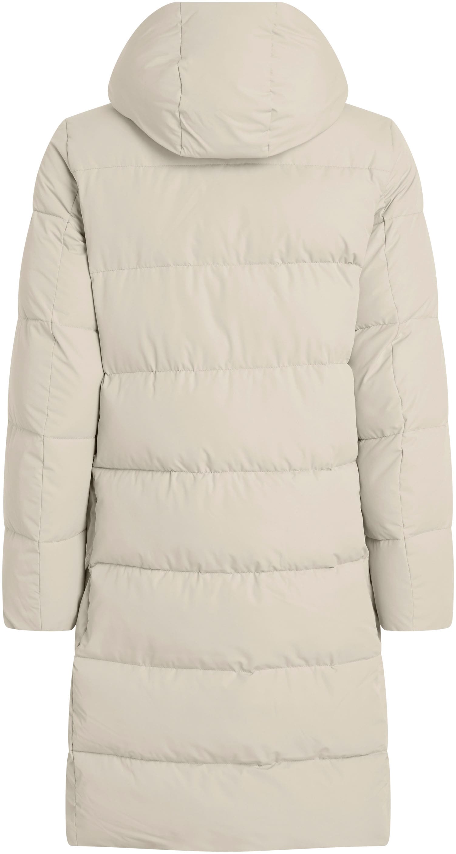 Calvin Klein Jeans Langjacke »MONOLOGO NON DOWN LONG PUFFER«, mit Kapuze, mit gedrucktem Logomarkenlabel