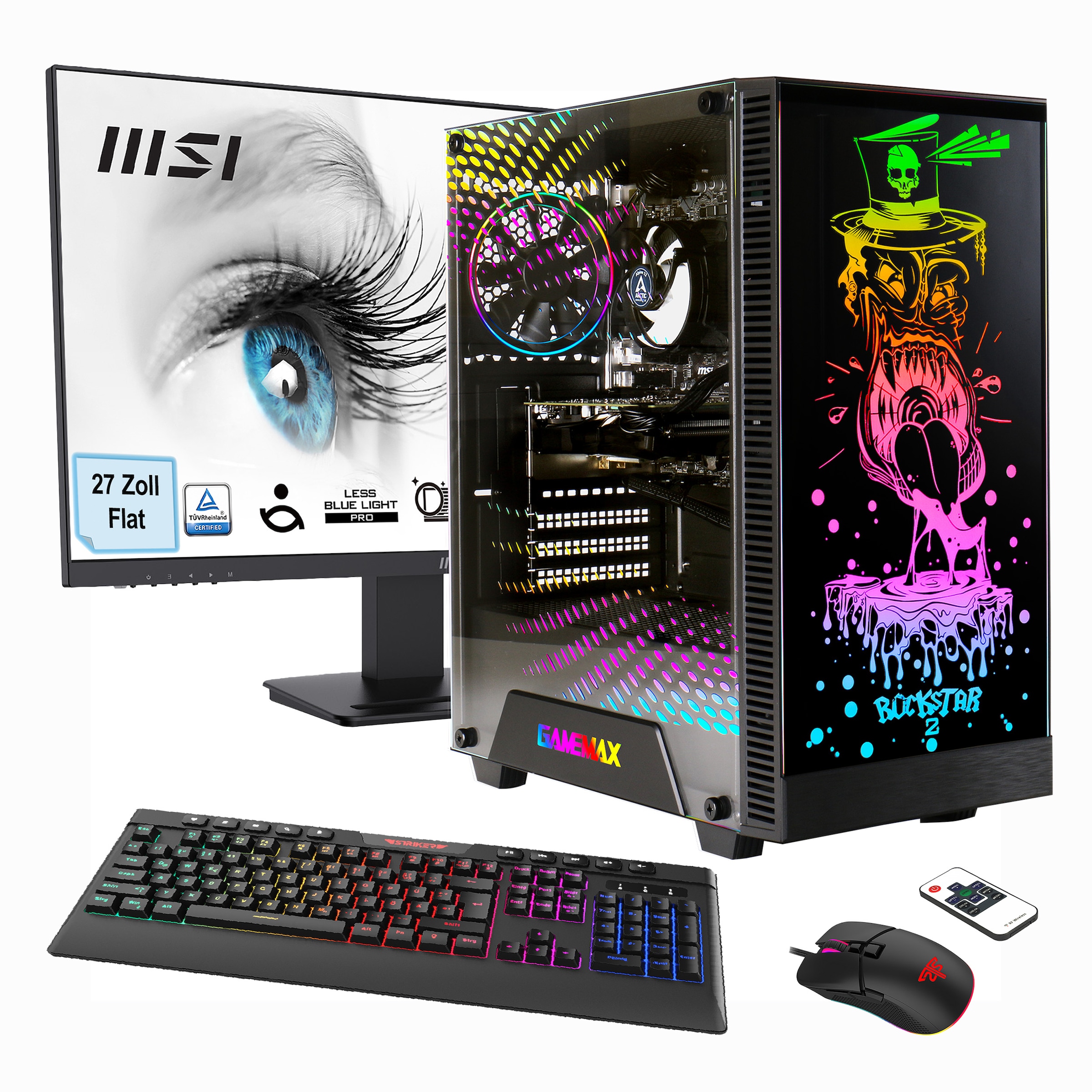 Hyrican PC-Komplettsystem »Multimedia-PC Rockstar SET02497«, Windows 11 + MSI PRO MP273A...