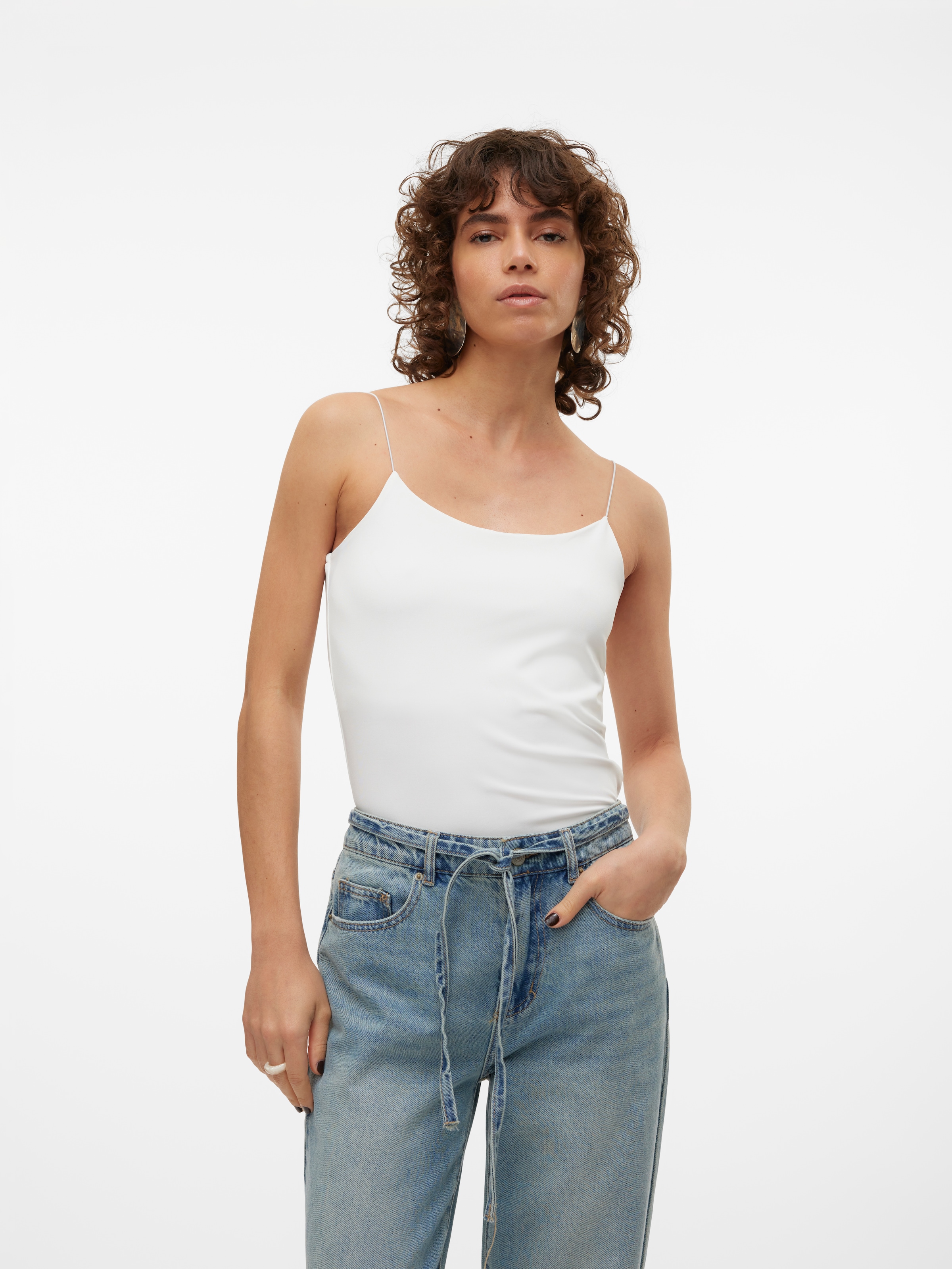 Vero Moda Spaghettitop »VMMILLION SHORT SINGLET TOP JRS NOOS« Materialmix