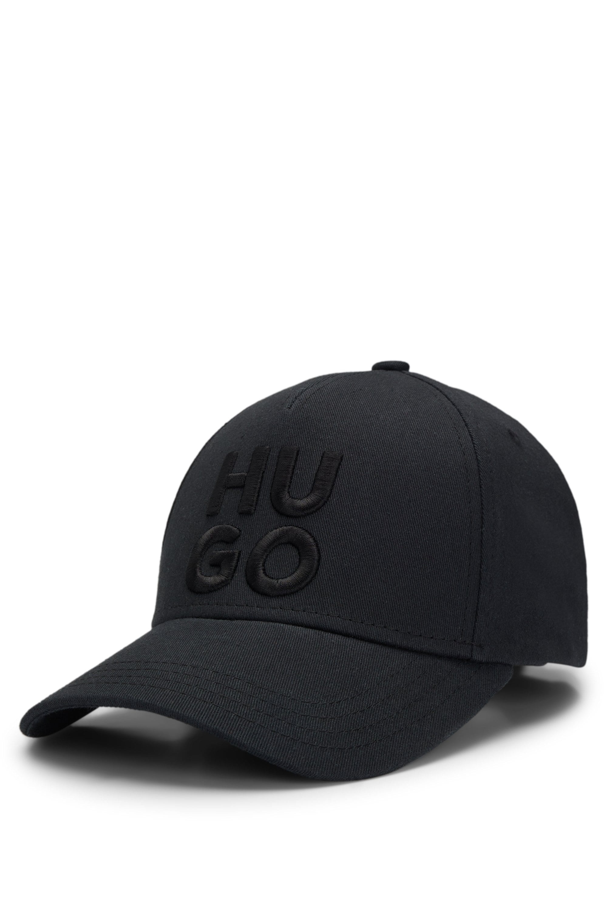 HUGO Fitted Cap »Jude-Stacked«, mit 3D Logostickerei, verstellbarer Verschluss, unisex