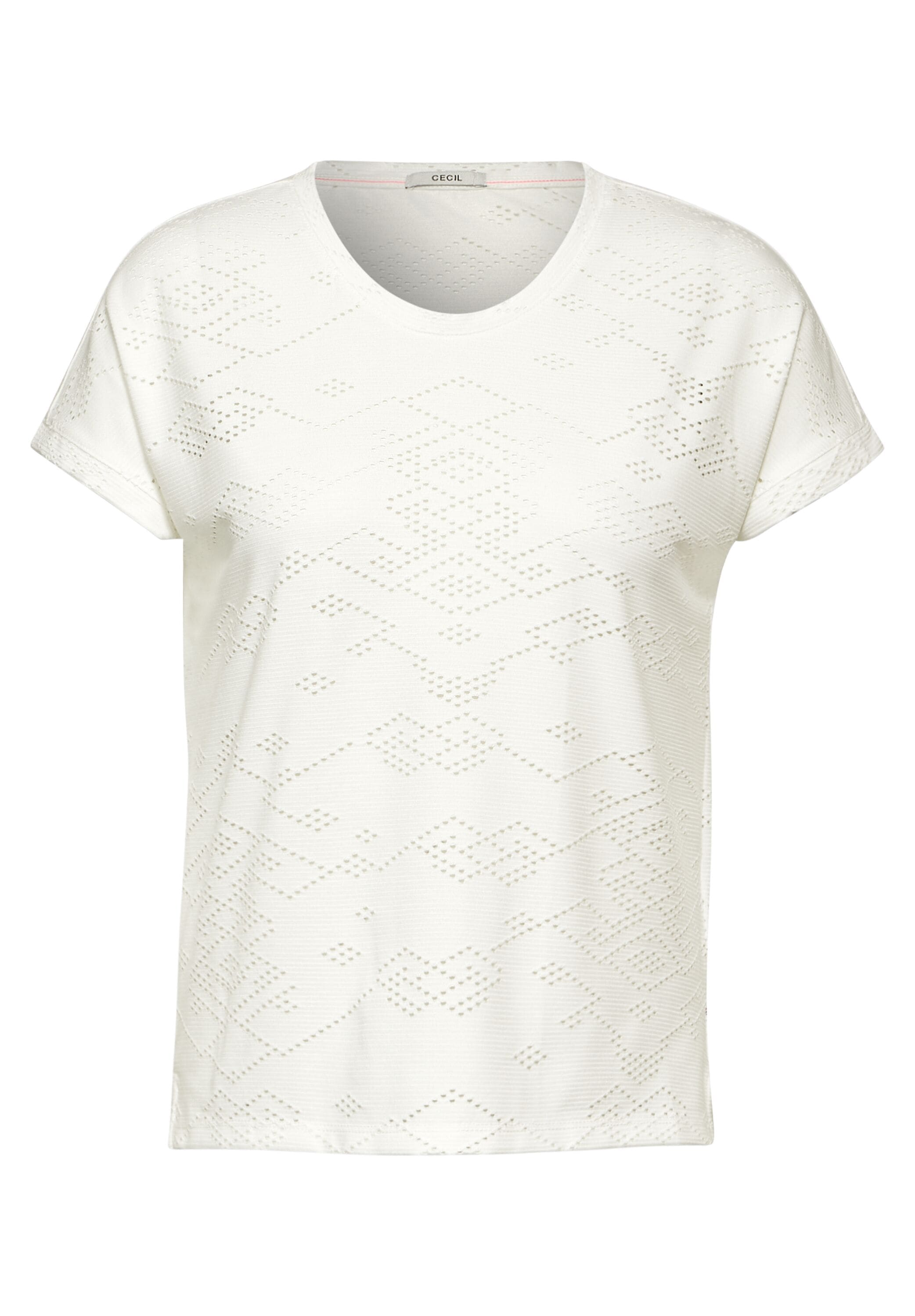 Cecil T-Shirt, mit dekorativem Lochmuster