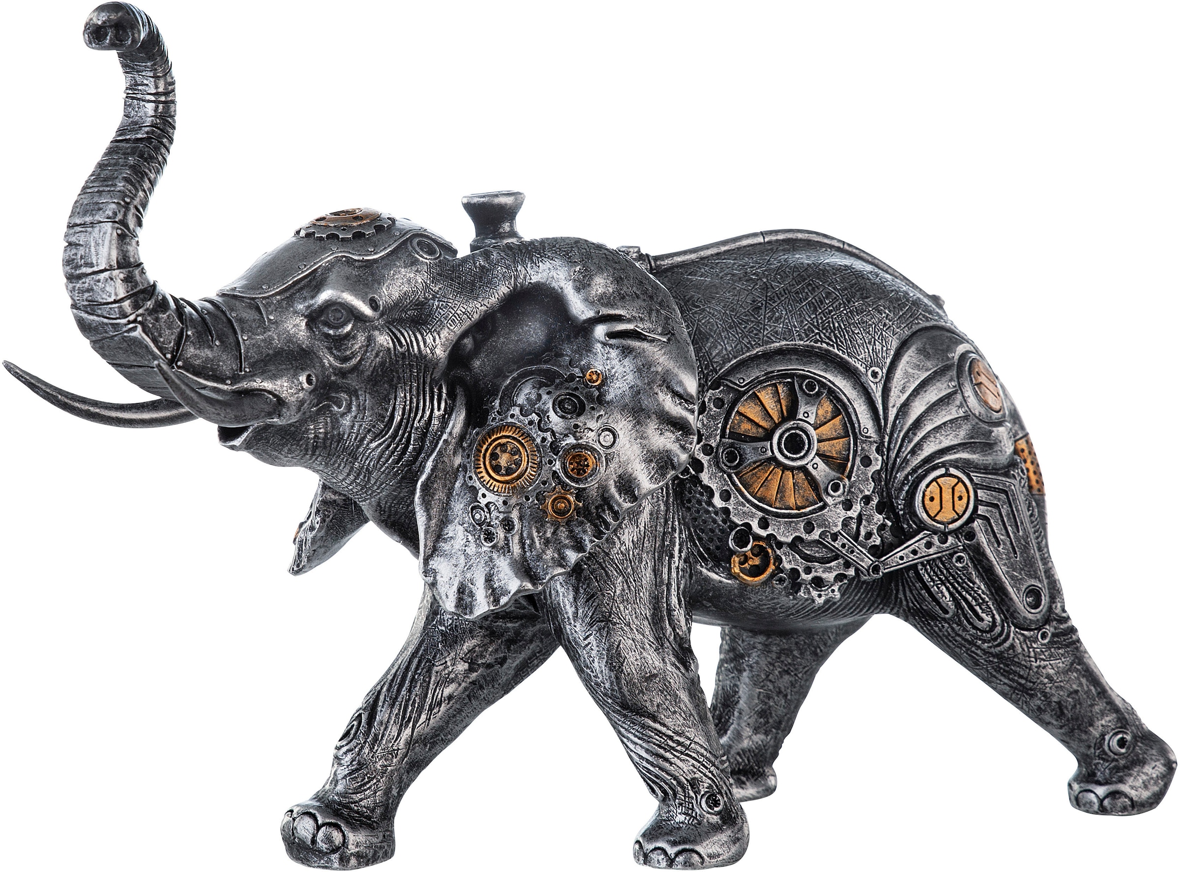 Casablanca by Gilde Tierfigur »Skulptur Steampunk Elephant«, mit kupferfarbenen Elementen