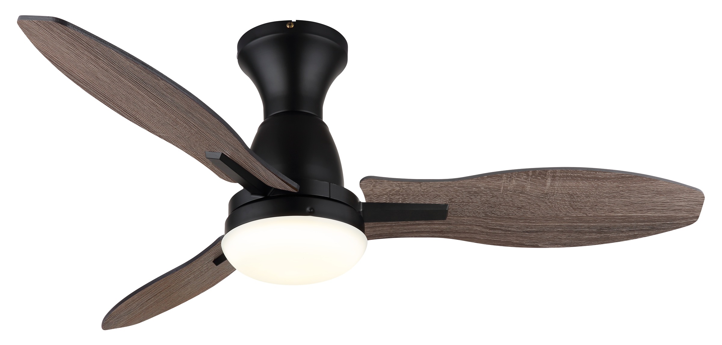 GLOBO LIGHTING Deckenleuchte »GALE« LED-Modul 1 Stk. Deckenventilator schwarz/Holzoptik, LED 22W, dimmbar, Fernbedienung