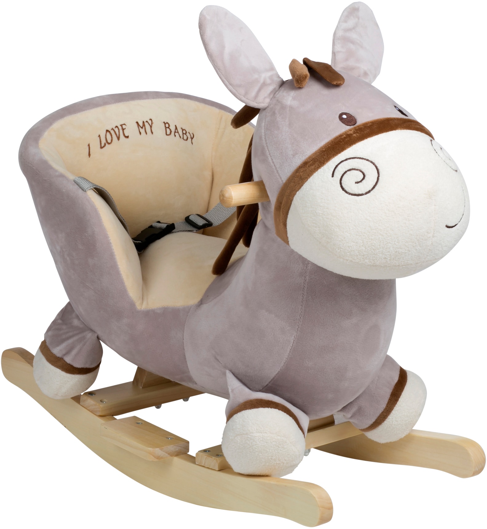 BabyGo Schaukeltier »Rocker Donkey«, mit Kufen und Griffen aus Birkenholz; Made in Europe