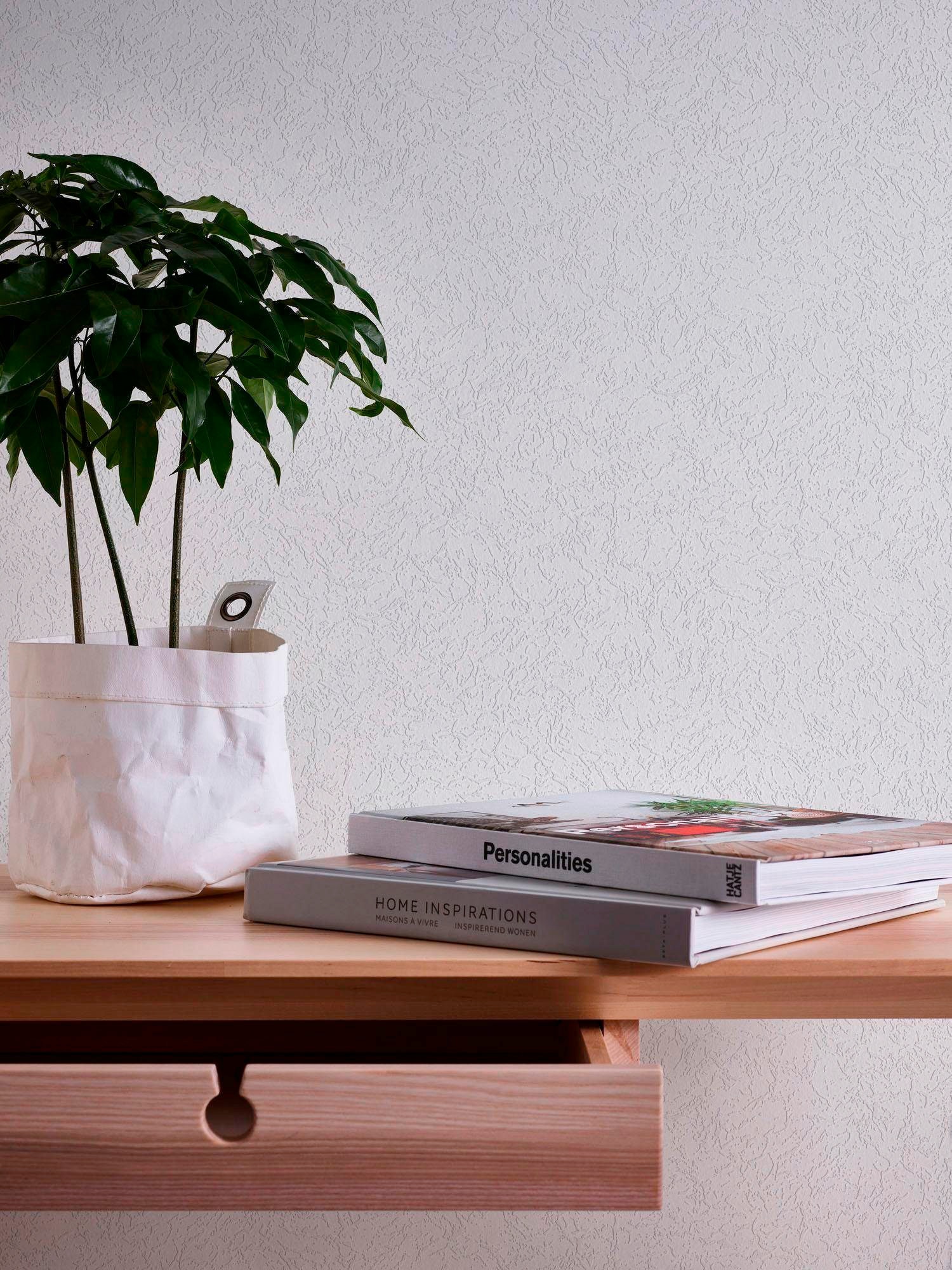 A.S. Création Vliestapete »Meistervlies«, uni-einfarbig-unifarben, Vlies Vinyl Wand Decke Schräge Tapeten Wohnzimmer Schlafzimmer Küche
