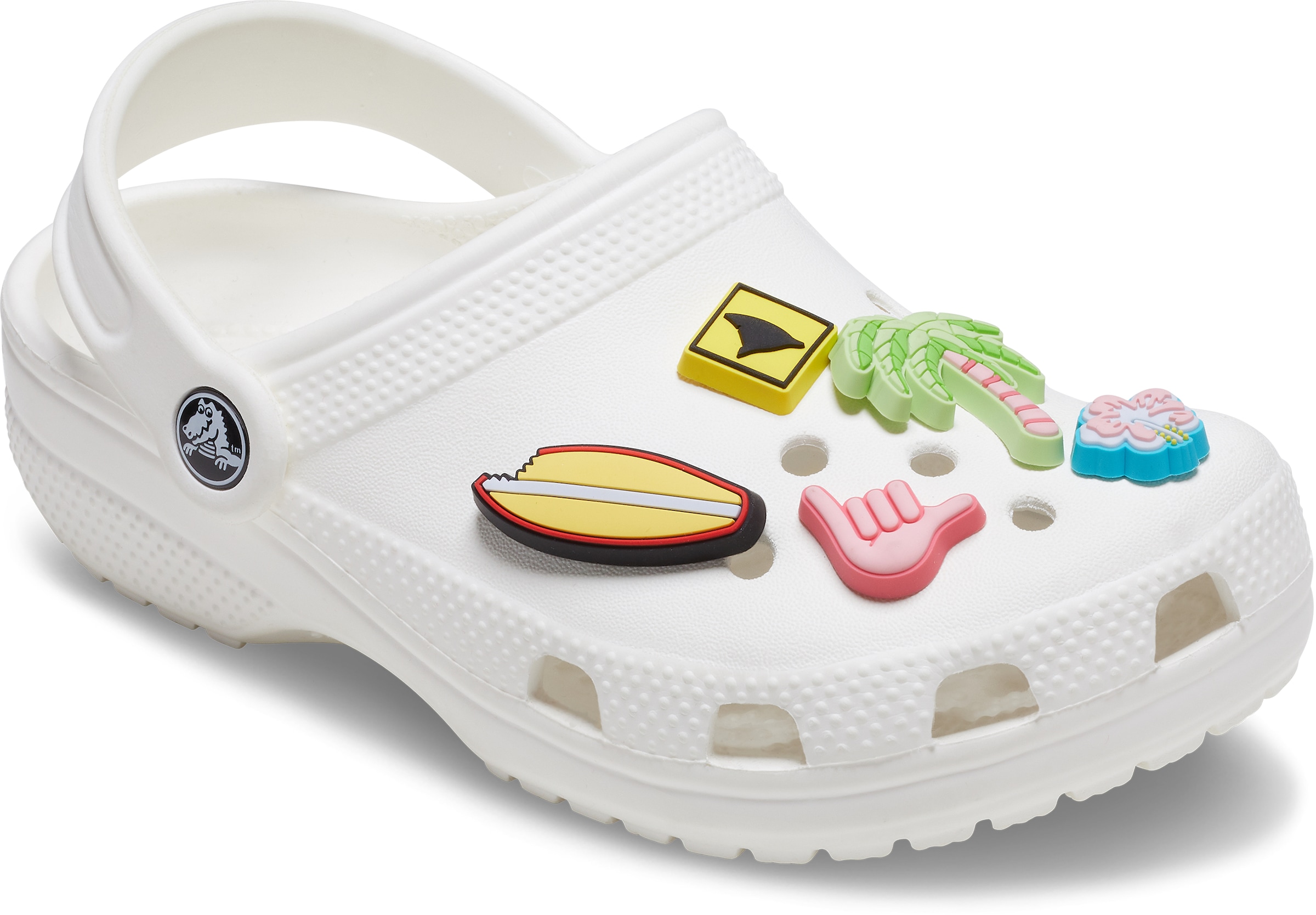 Crocs Schuhanstecker »Jibbitz™ Surfing«, (Set, 5 tlg., Kein Spielzeug. Nicht für Kinder unter 3 Jahren geeignet), Schuh-Deko, Schuh Charm, Anstecker mit Surfer Motiven