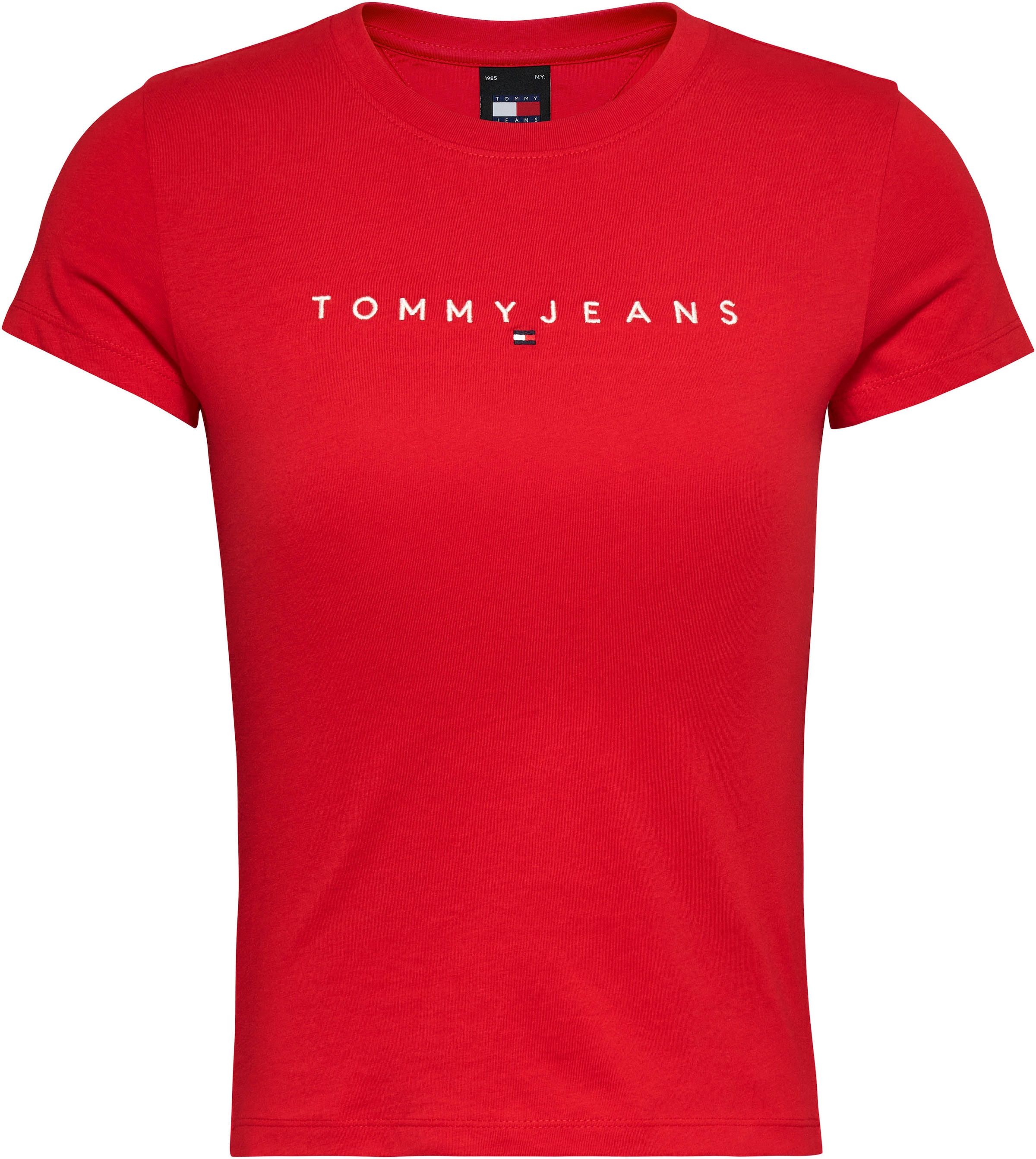 Tommy Jeans T-Shirt »TJW Logostickerei mit online TEE kaufen EXT«, SS LINEAR SLIM | BAUR