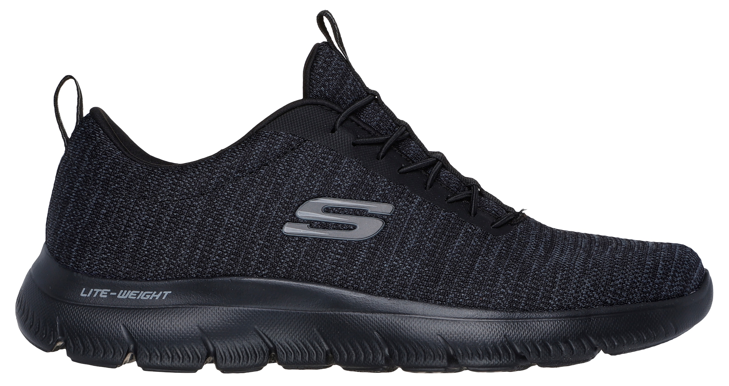 Skechers Slip-On Sneaker »SUMMITS-«, Slipper, Freizeitschuh, Halbschuh mit Elastic Schnürsenkel