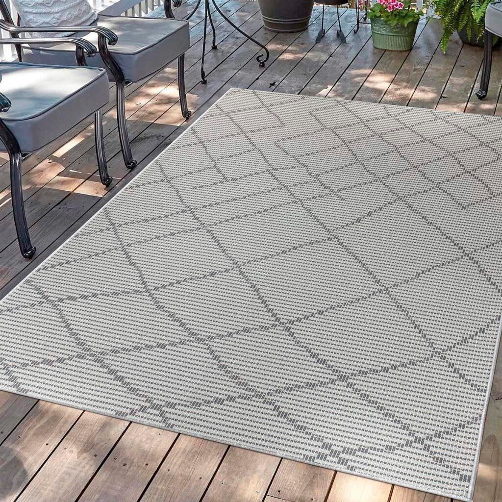 Carpet City Outdoorteppich "PALM3526" rechteckig 5 mm Höhe Wetterfest & UV- günstig online kaufen