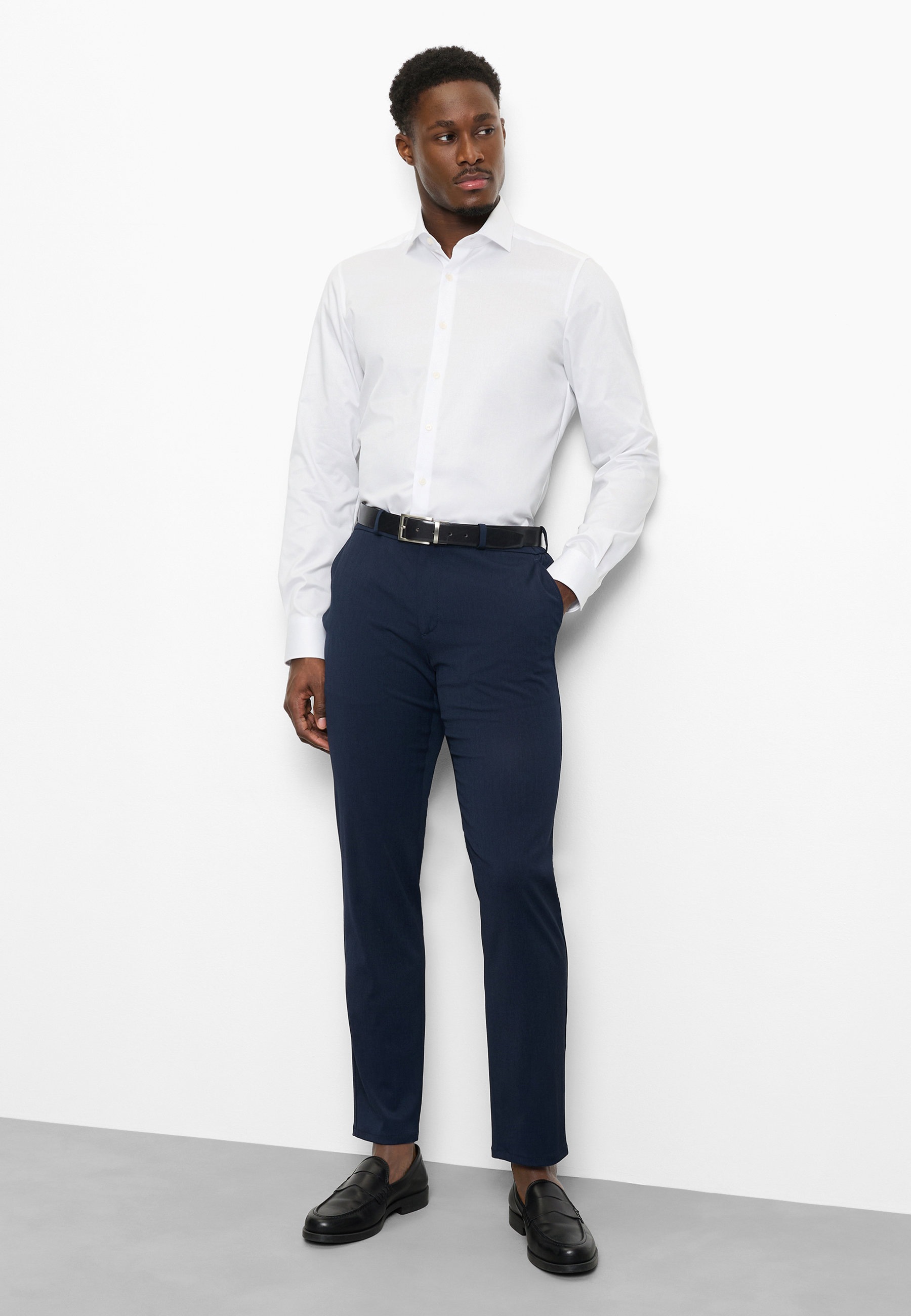 OLYMP Level Five Body Fit Royal Kent Men's Shirt White 39 2
