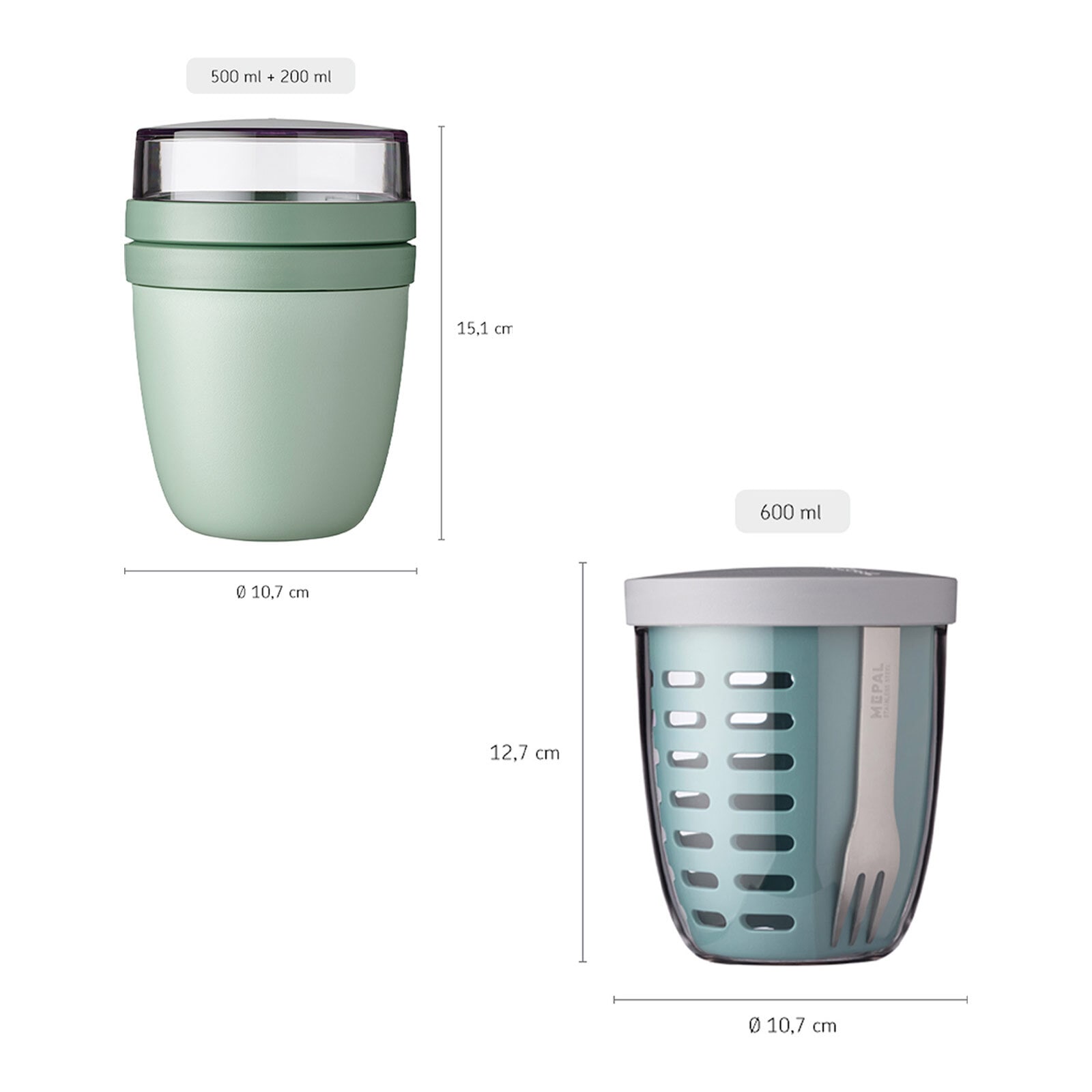Mepal Lunchbox »Lunchpot mit Fruitpot Ellipse 2er Set«