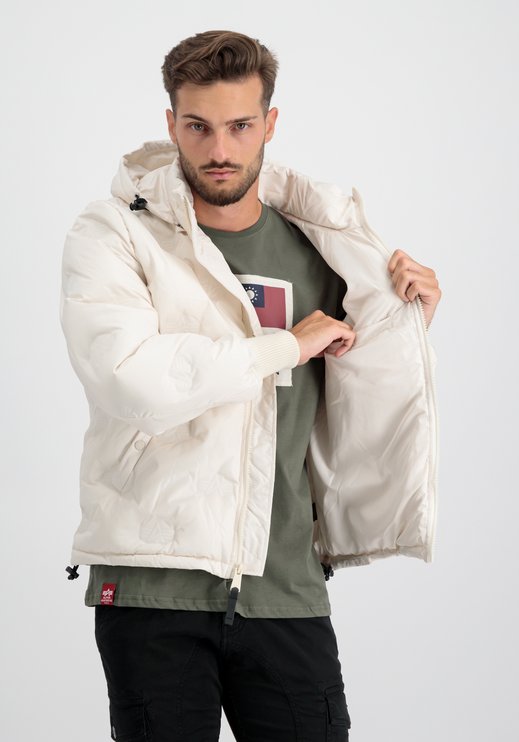 Alpha Industries "Hooded Logo Puffer" günstig online kaufen