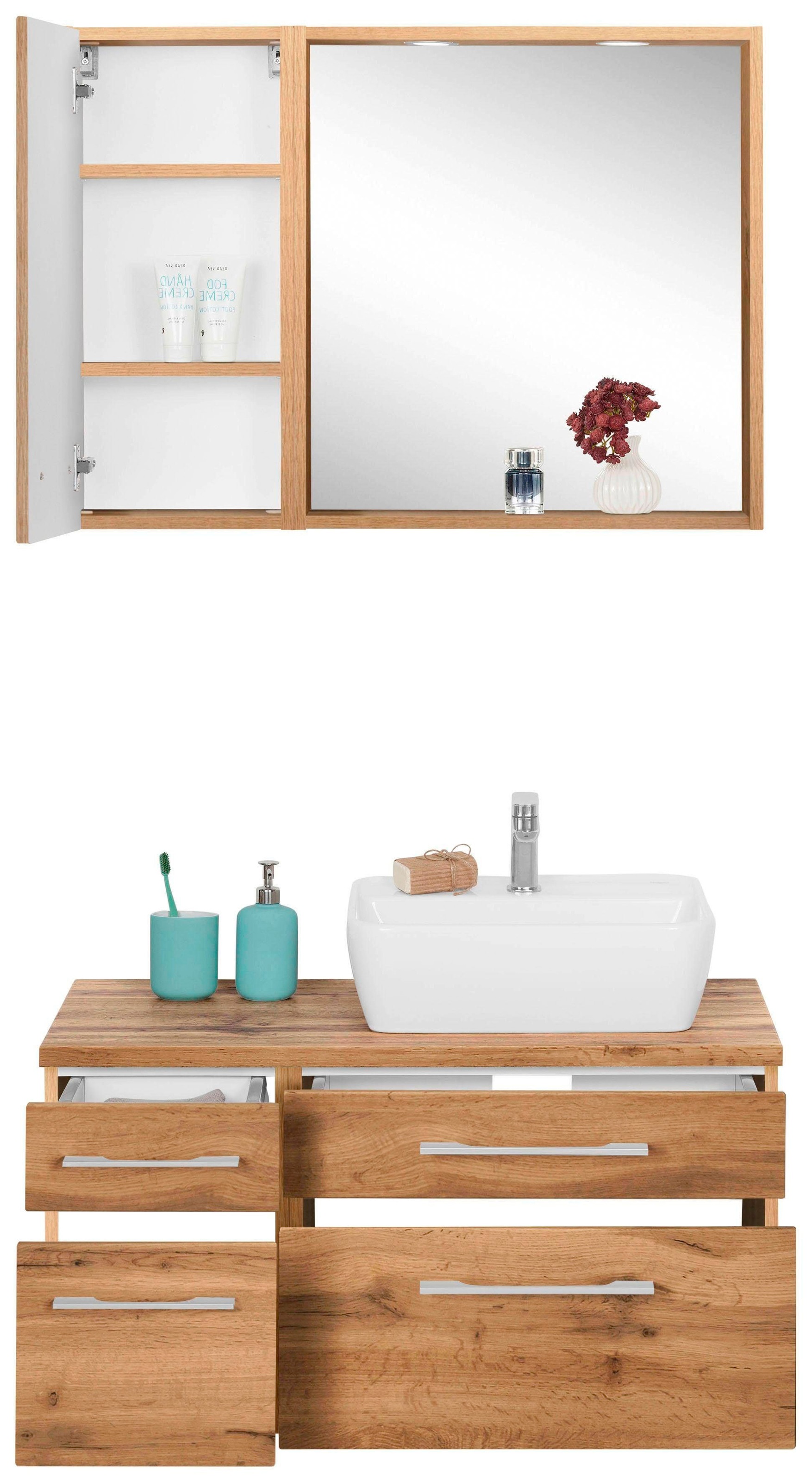 welltime Badmöbel-Set "Davos" 3 Stk. tlg. günstig online kaufen