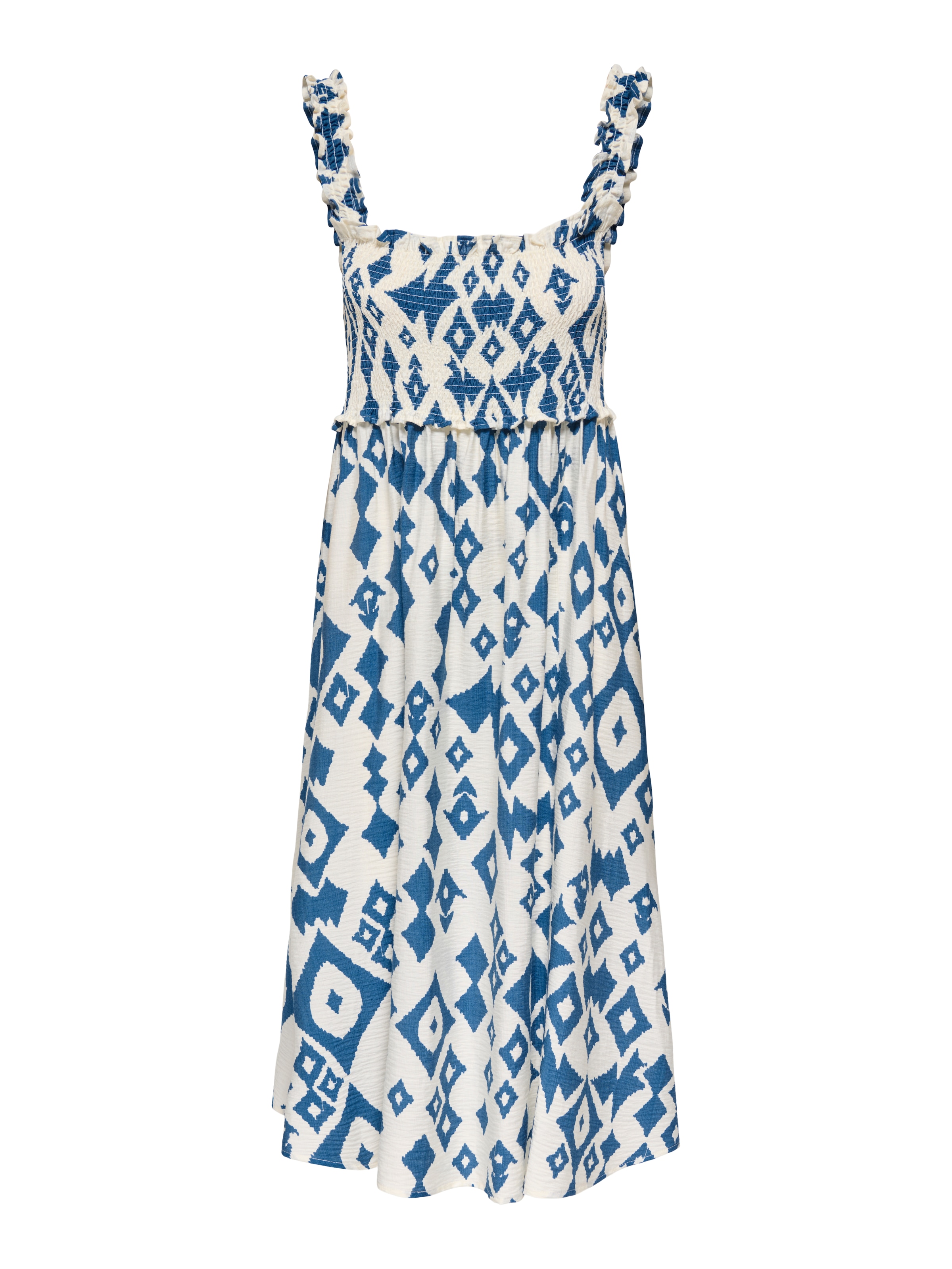 ONLY Druckkleid »ONLLUMIRA S/L LONG SMOCK DRESS WVN EX« Viskosemischung, regular fit