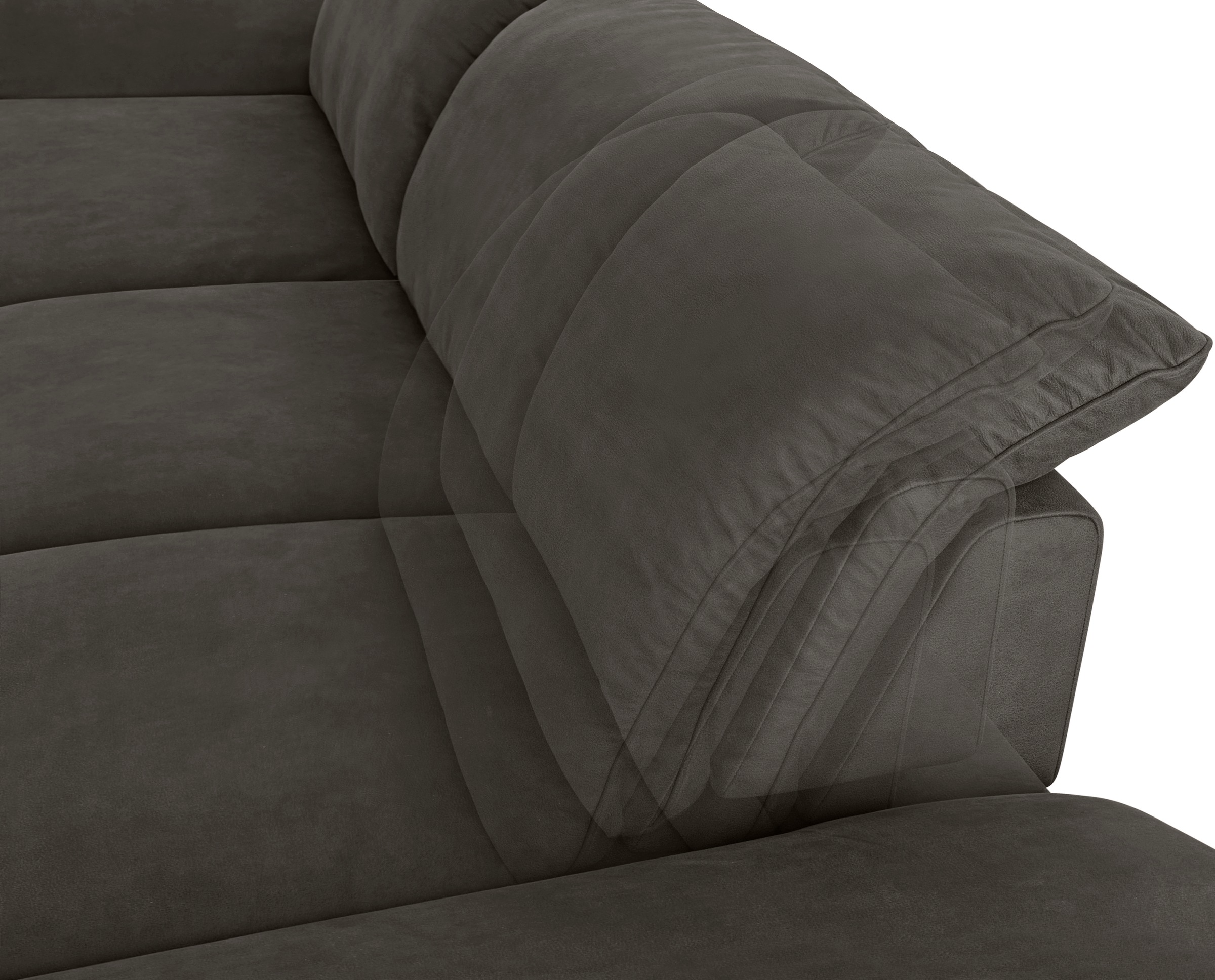 W.SCHILLIG Ecksofa »enjoy&MORE, Designsofa, bequem, elegant und zeitlos, L-Form«, Sitztiefenverstellung, Füße bronze pulverbeschichtet, Breite 340 cm