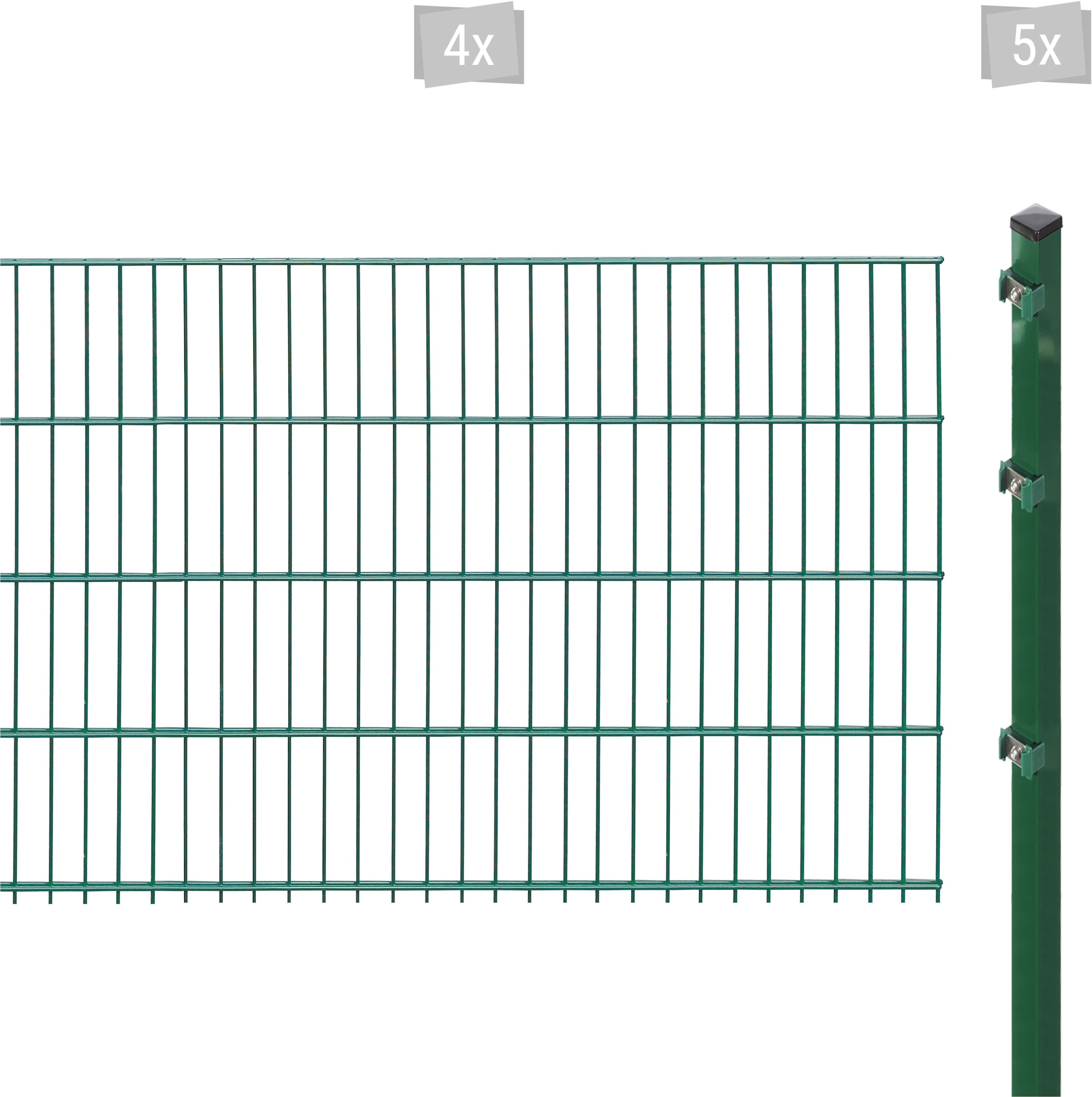 Arvotec Doppelstabmattenzaun "ESSENTIAL 83 zum Einbetonieren", Zaunhöhe 83 cm, Zaunlänge 2 - 60 m