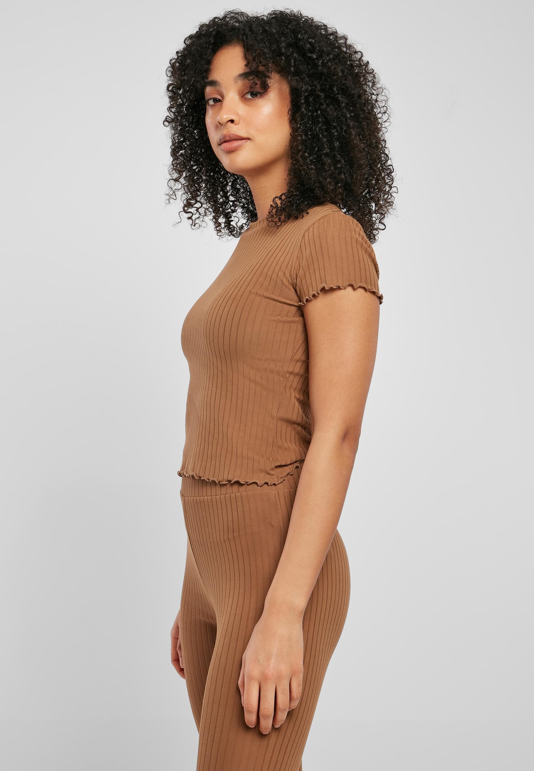 URBAN CLASSICS T-Shirt »Urban Classics Damen Ladies Short Rib Tee«