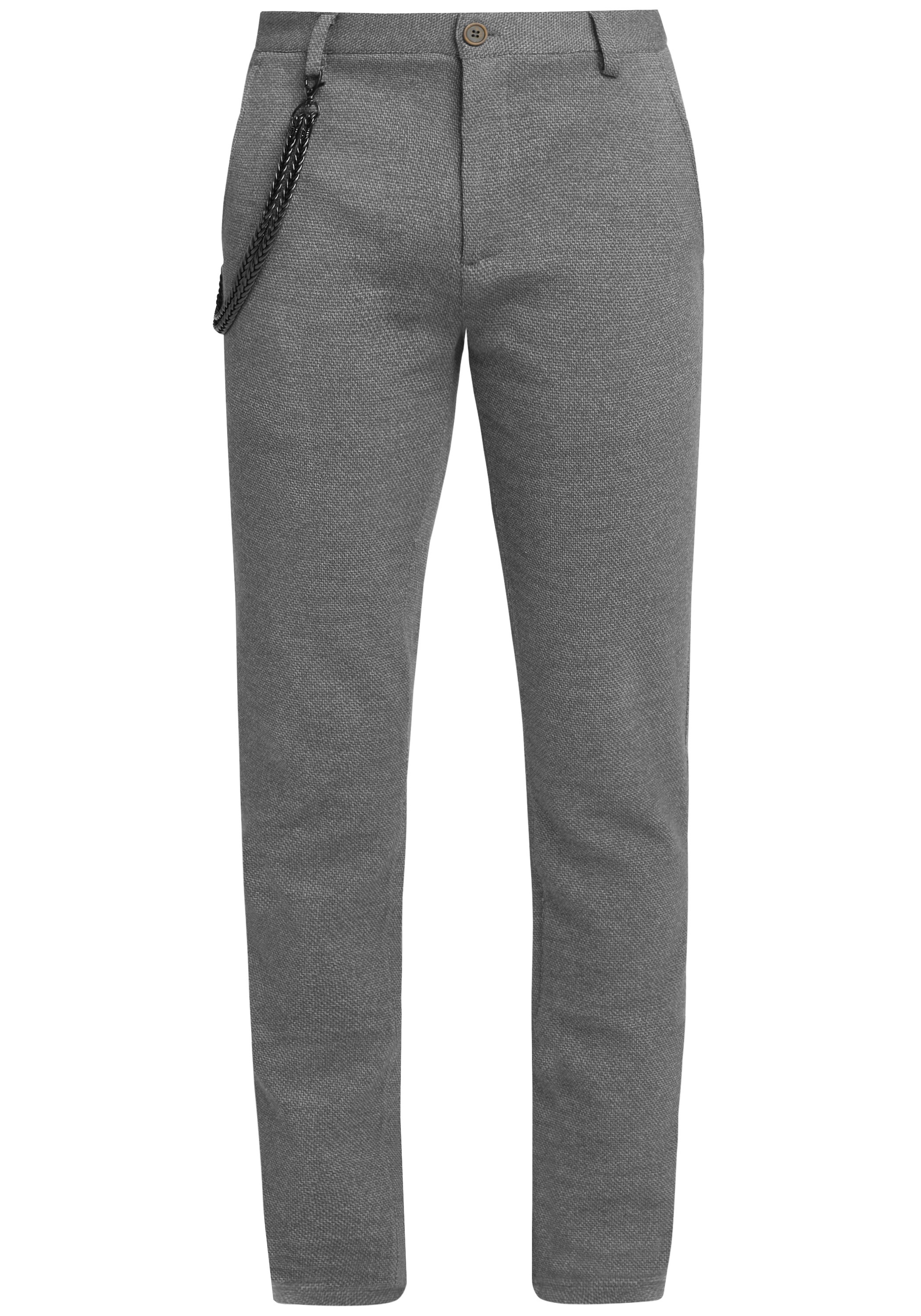 Blend Chinohose "BHWalton" Strukturierte Stoffhose mit Lederkette - Regular günstig online kaufen