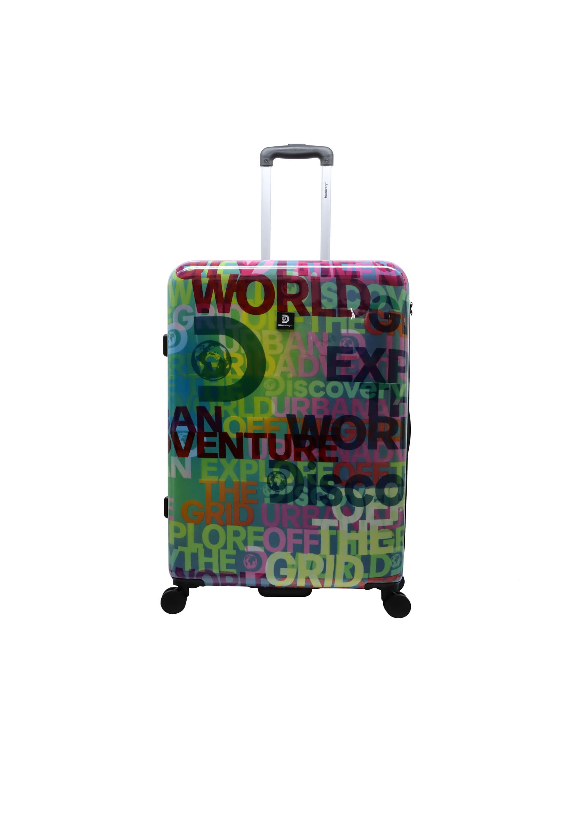 DISCOVERY Koffer "EXPLORE THE WORLD", bunt, Koffer, mit vollständig gefüttertem Innenraum