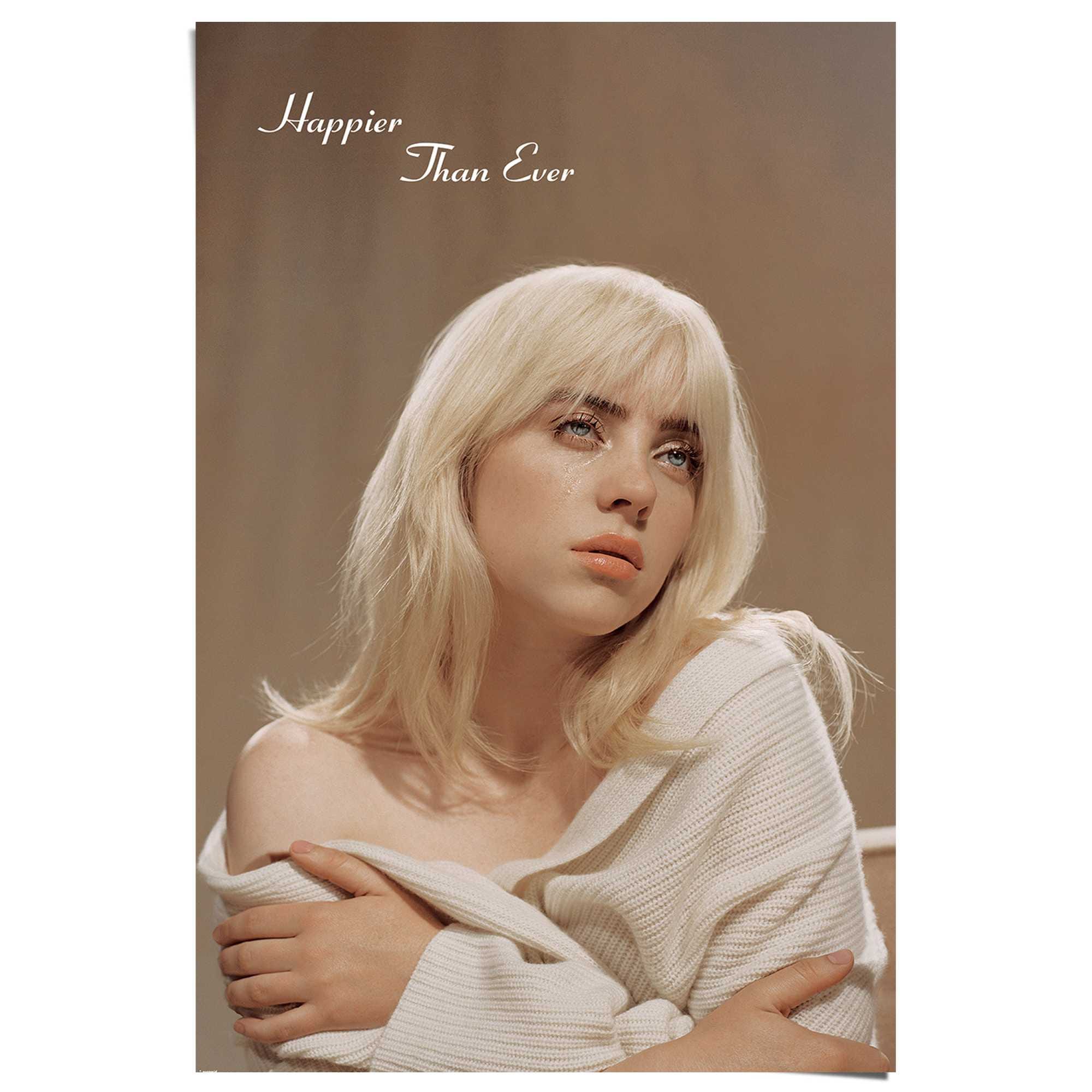 Reinders Poster "Billie Eilish" Teenager Zimmer - Beige - 150 gr. Papier - Musik - 61x91,5 cm