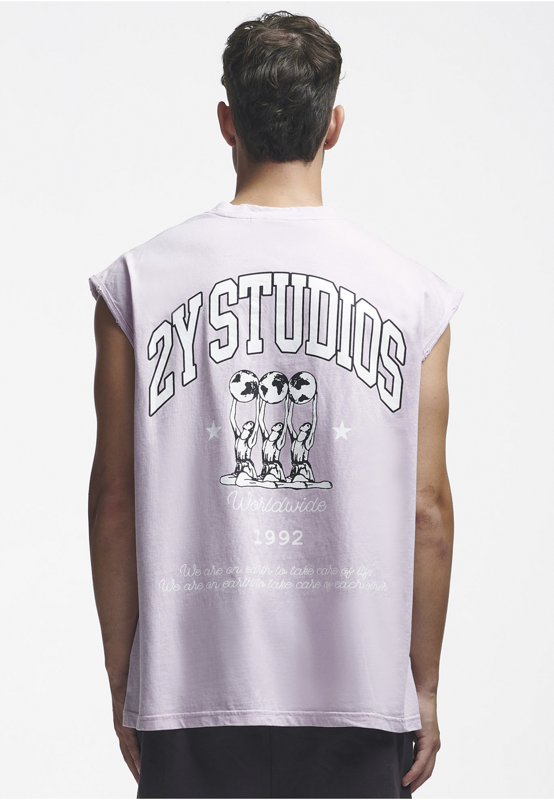 2Y Studios Tanktop »2Y Studios Herren 2Y Globus Oversize Sleeveless Shirt« 1 Stk.