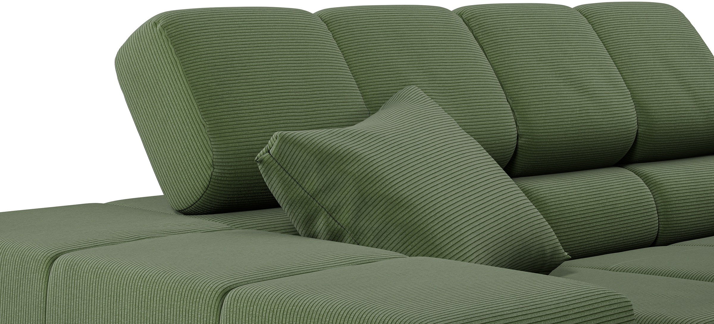 INOSIGN Ecksofa »Ancona incl. Kopfteilverstellung, OTTOs Choice, Breite 319cm, L-Form«, wahlweise motorische Sitztiefenverstellung, auch in Cord + Easy Care