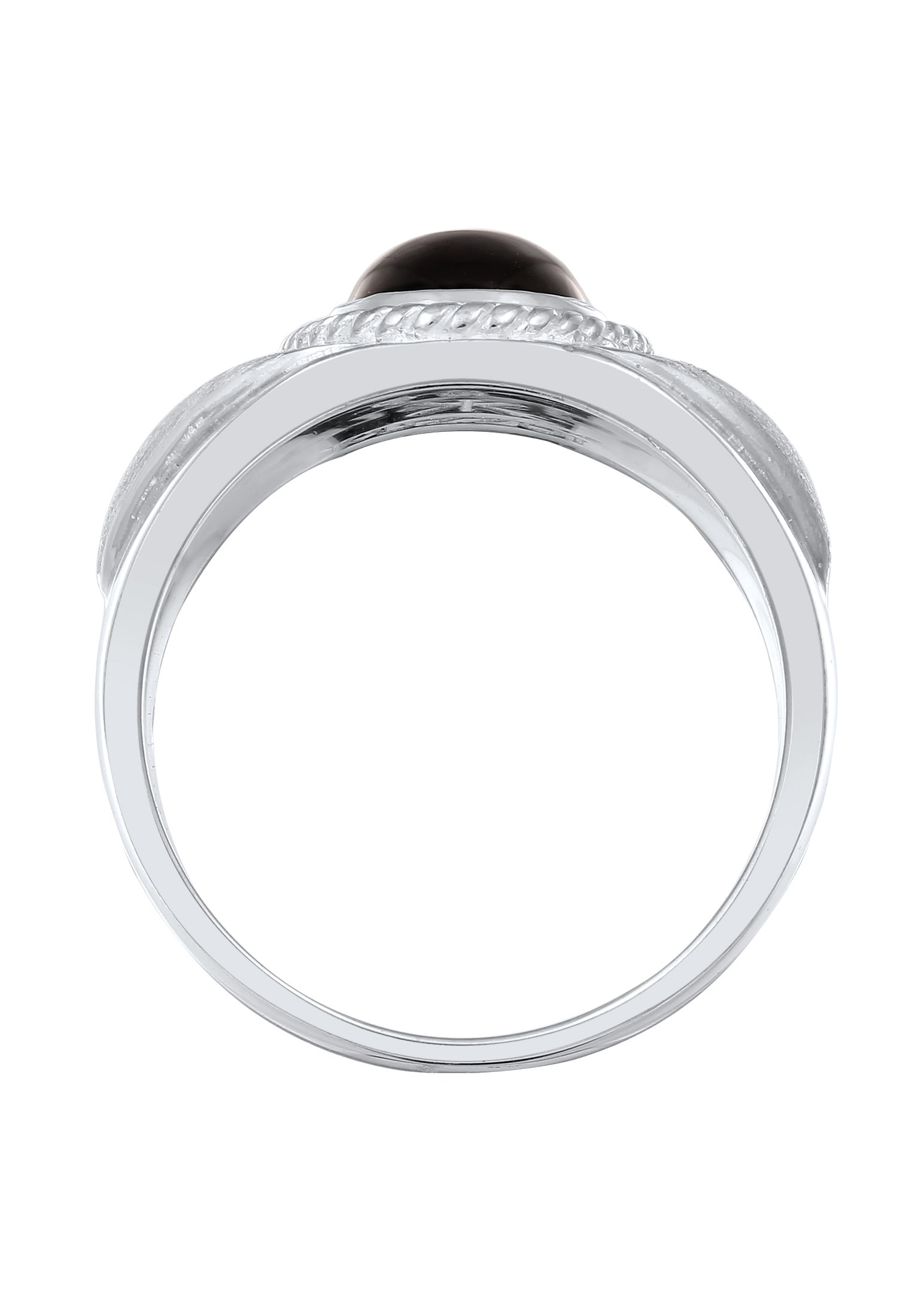 Kuzzoi Siegelring »Ring Siegelring Oval Onyx Schwarz 925 Sterling Silber«